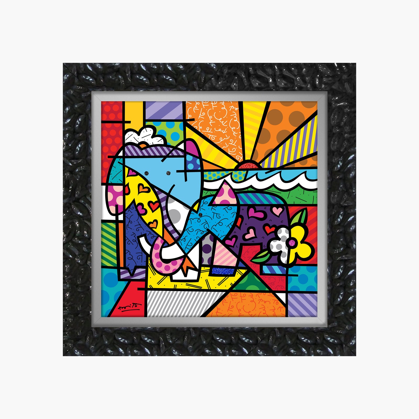 modern pop art elephant family limited edition print vibrant home decor