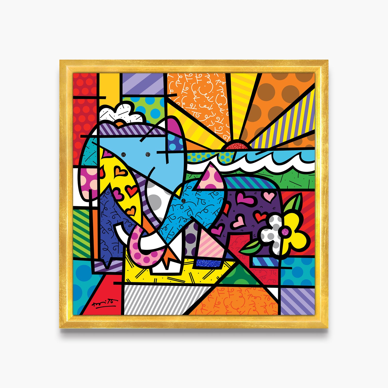 modern pop art elephant family limited edition print vibrant home decor
