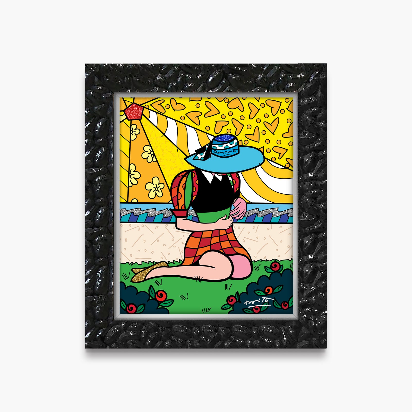 Romero Britto palm beach limited edition print contemporary pop art piece