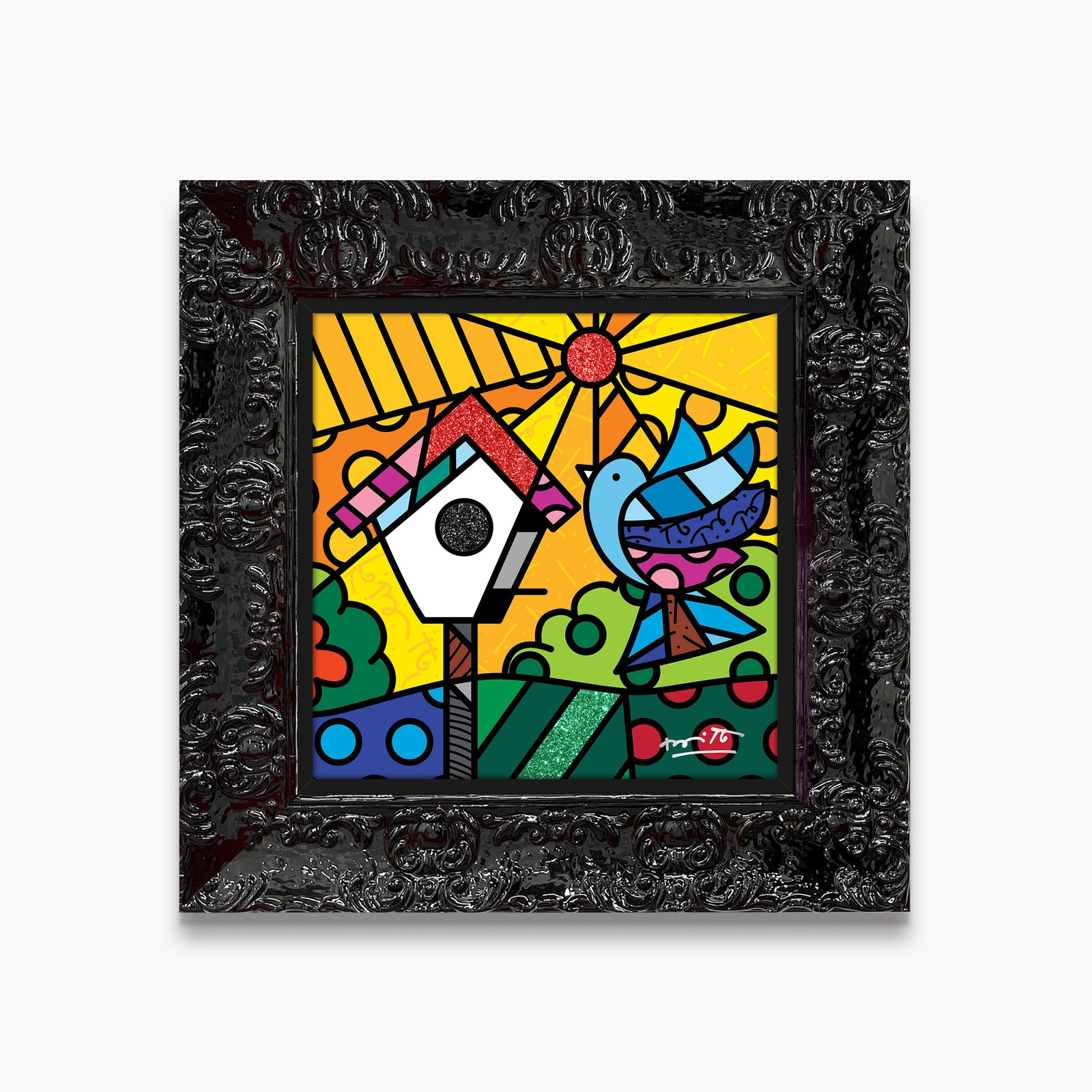 Romero Britto home sweet home limited edition colorful pop art design