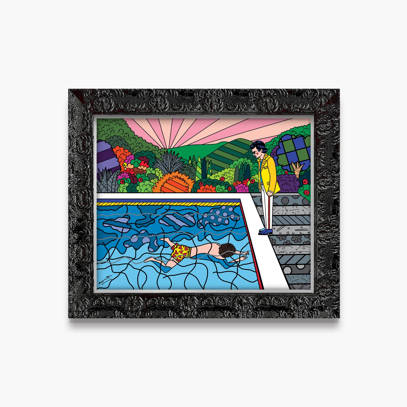 best friends limited edition print artistic colorful design collectible