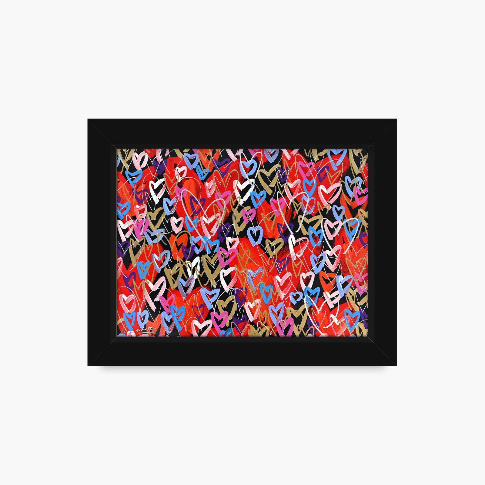 Romero Britto loads of love limited edition contemporary pop art piece