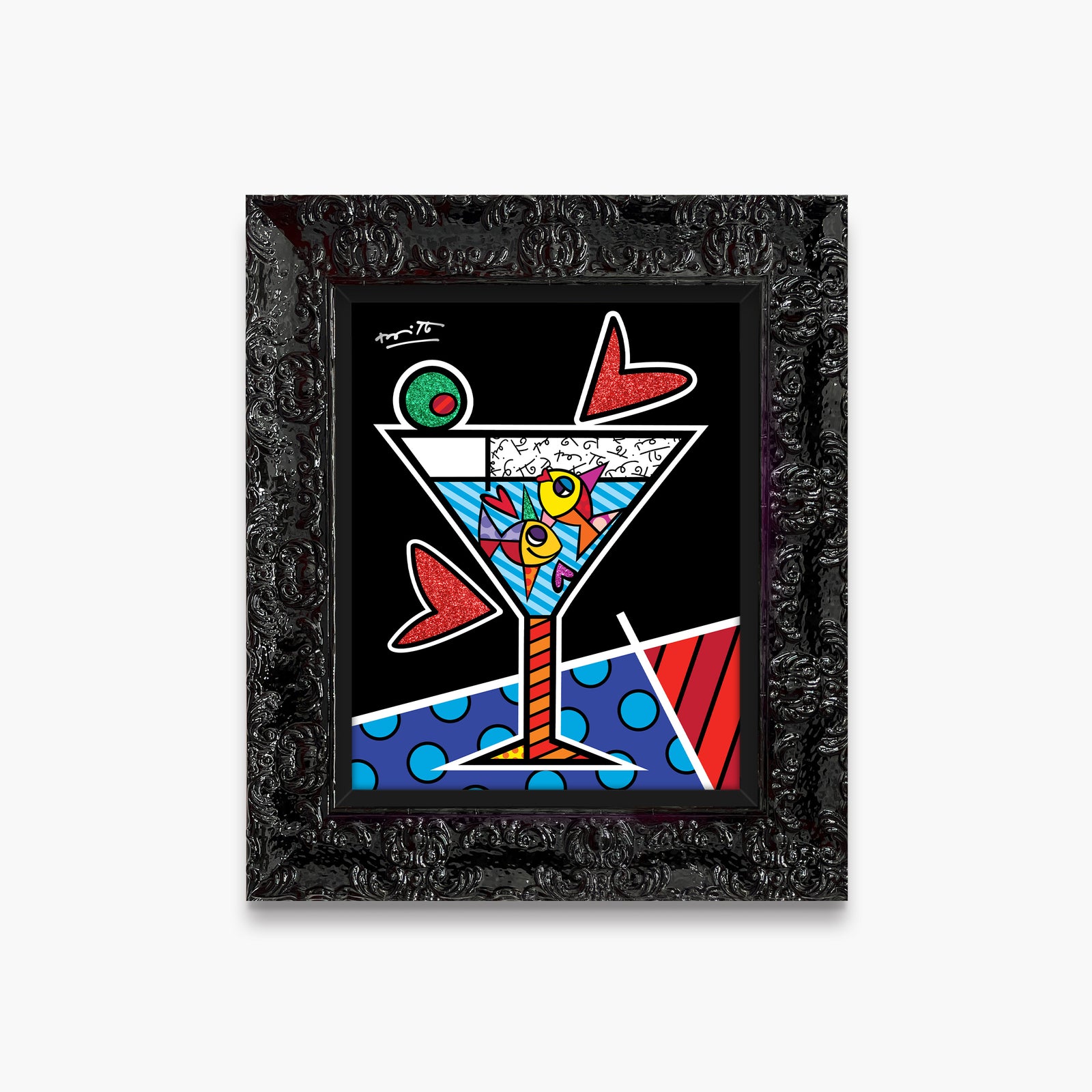 Romero Britto cheers to love limited edition contemporary pop art piece