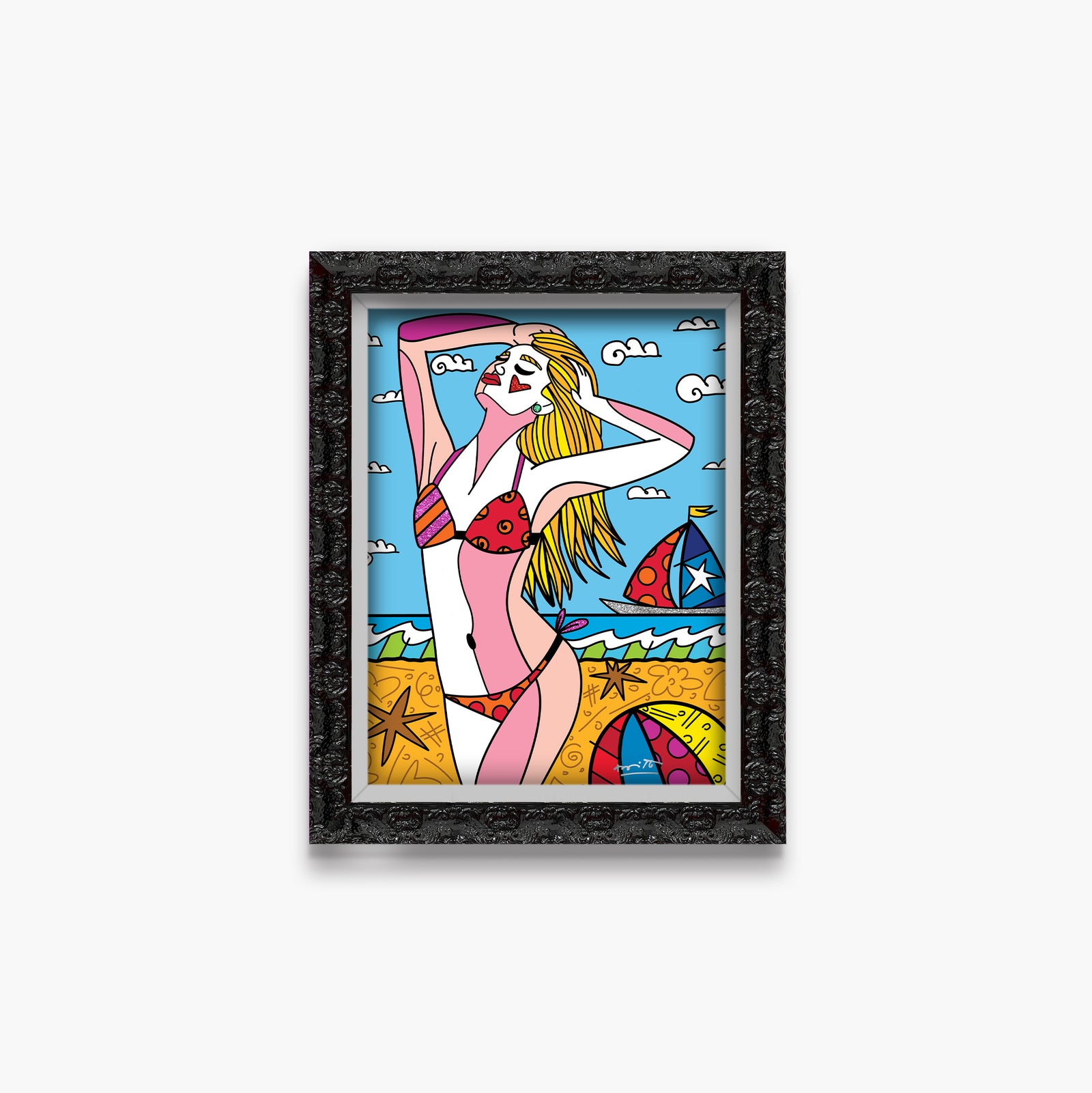 south beach limited edition print artistic colorful design collectible