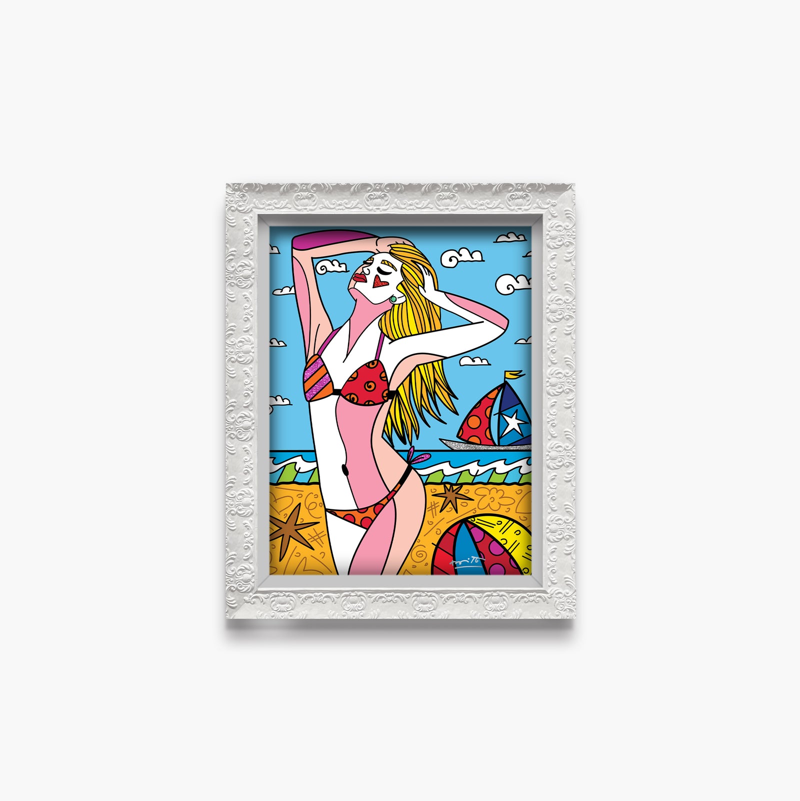 south beach limited edition print artistic colorful design collectible