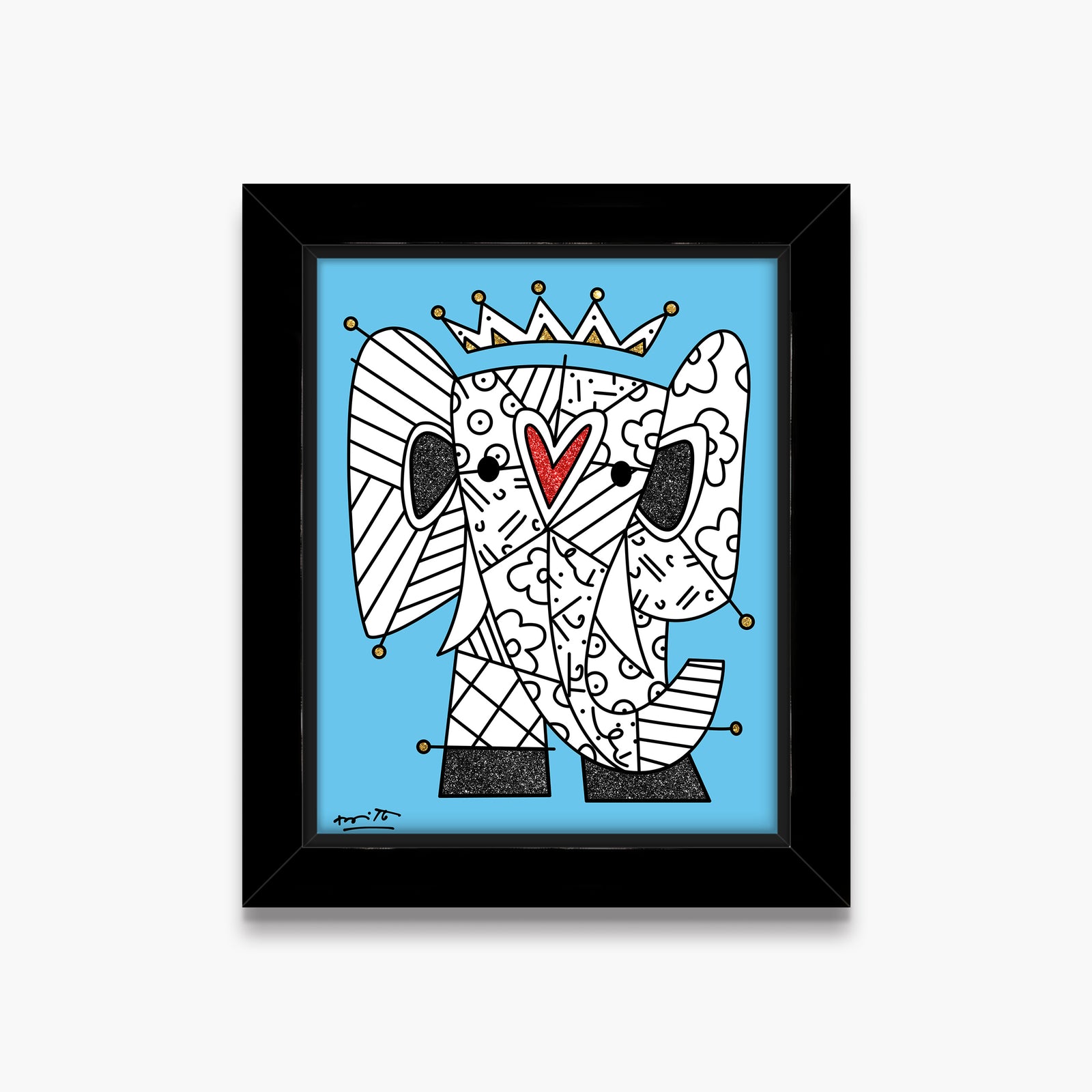 Romero Britto mumbai limited edition print colorful pop art design
