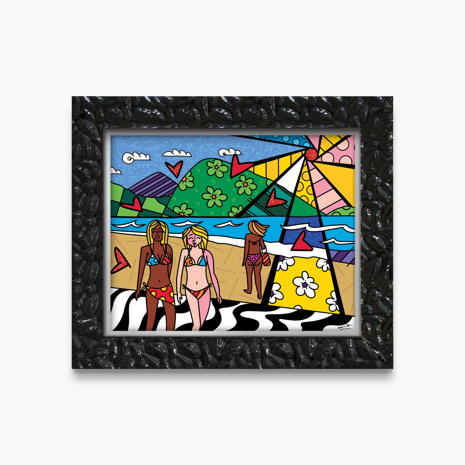 Romero Britto copacabana limited edition print colorful pop art design