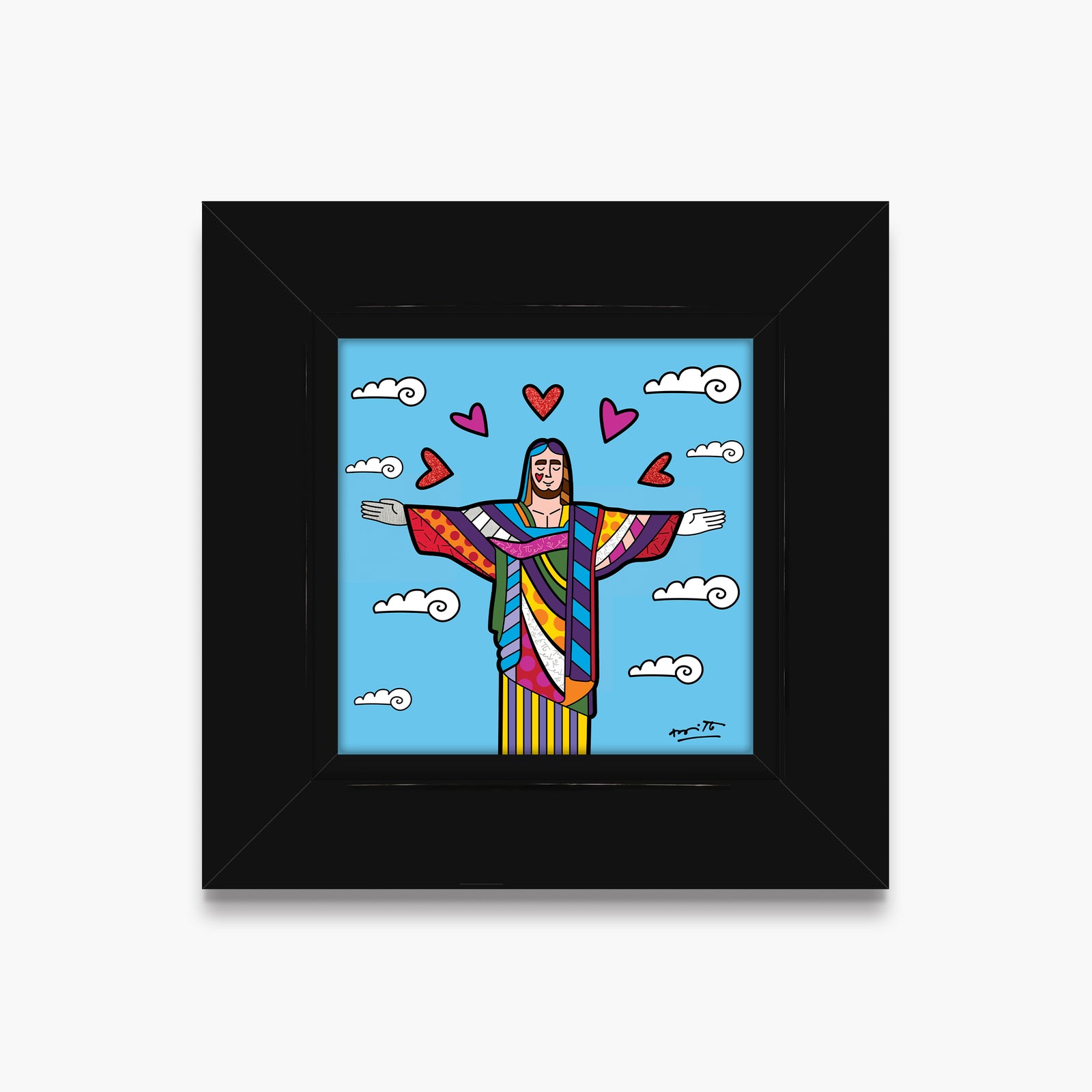 Romero Britto christ the redeemer limited edition colorful pop art design