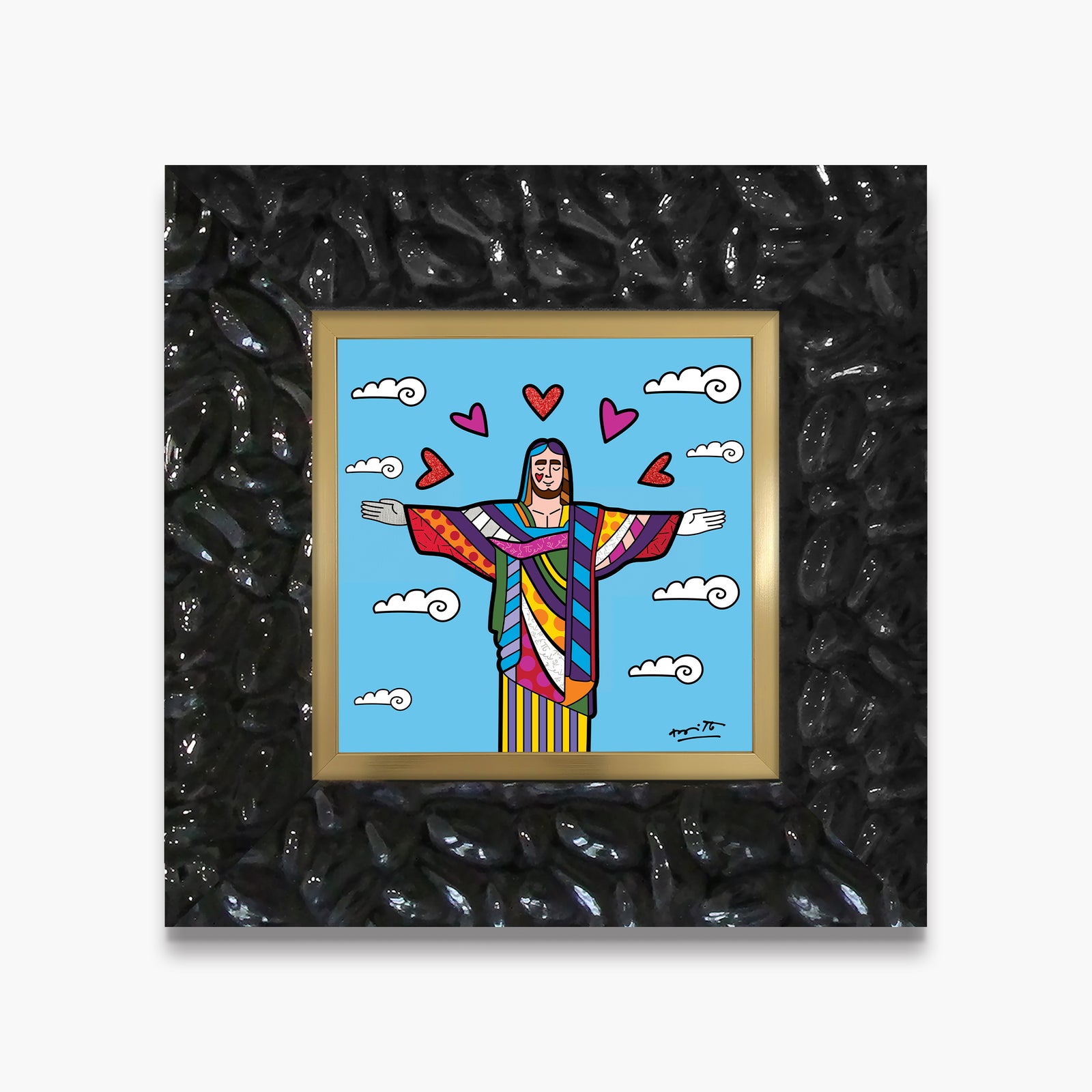 Romero Britto christ the redeemer limited edition colorful pop art design