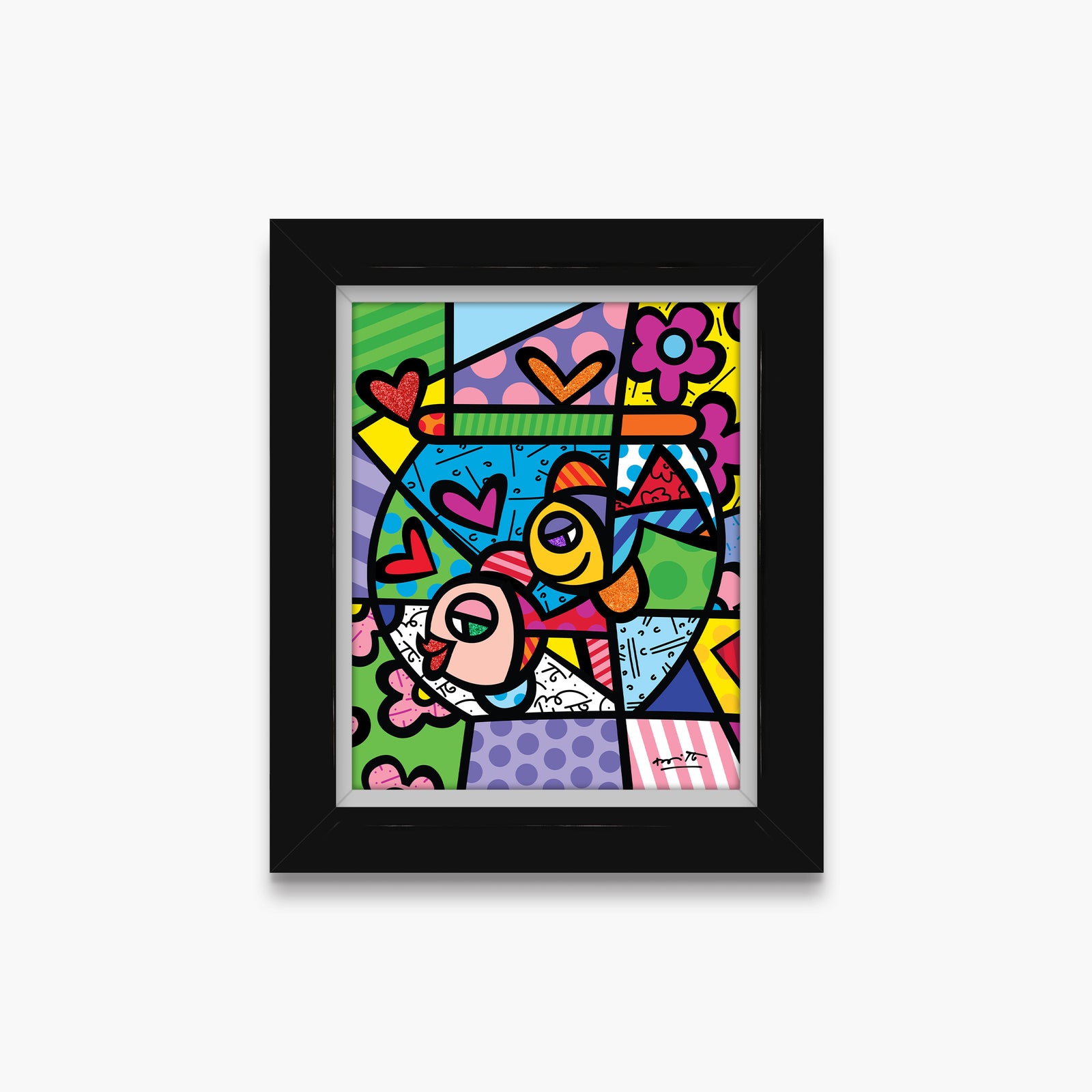 Romero Britto bowl of romance limited edition colorful pop art design