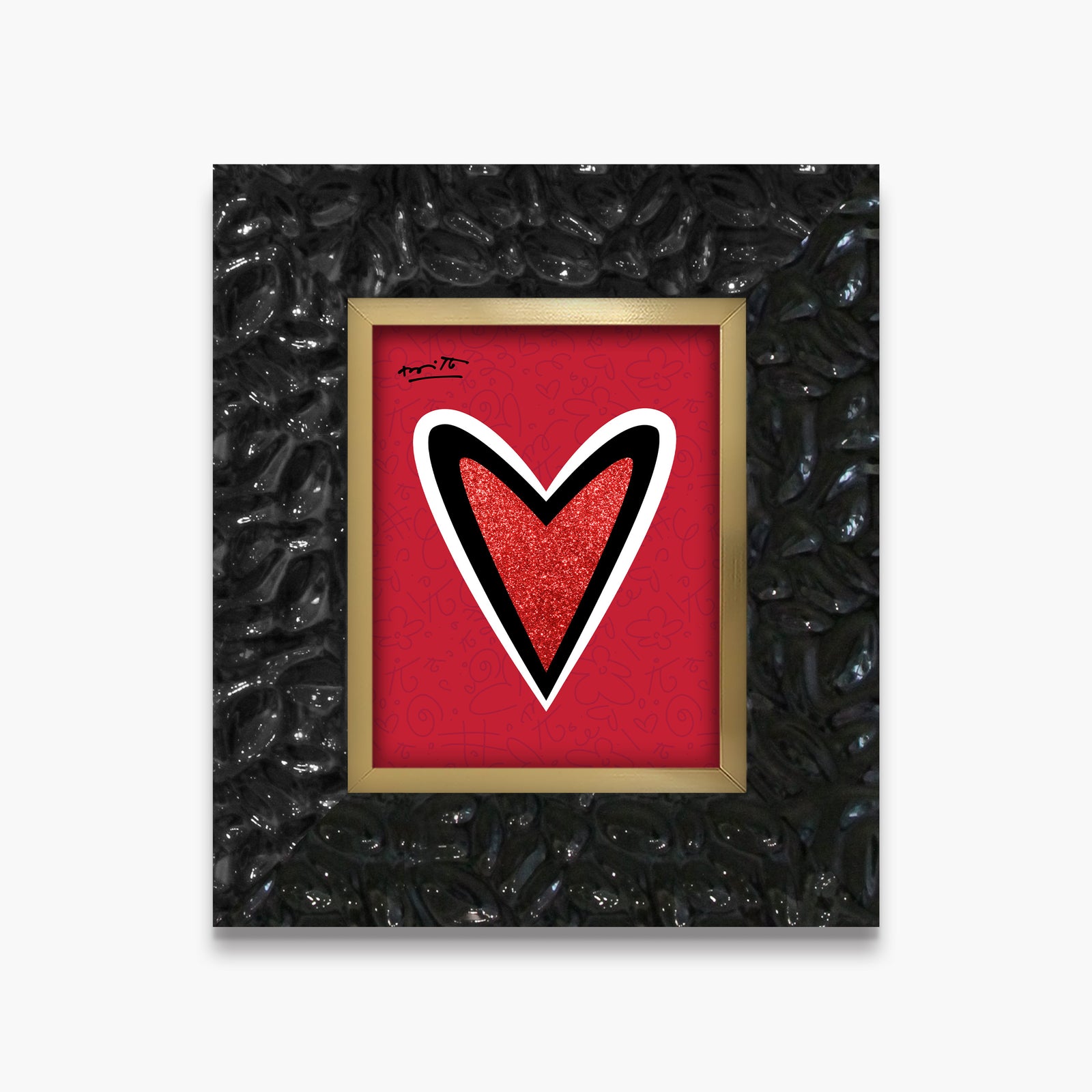 Romero Britto just love me limited edition colorful pop art design