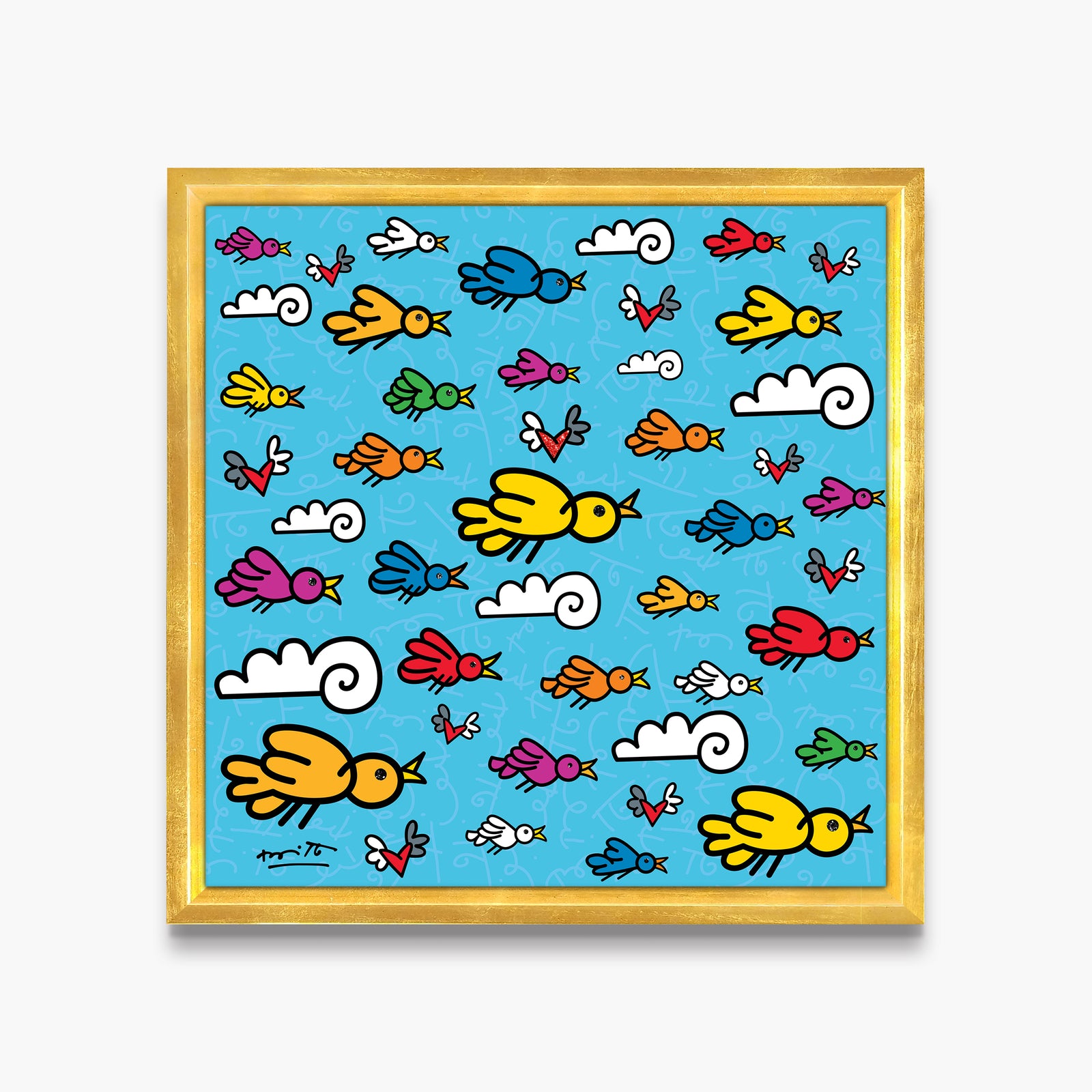the flock limited edition print artistic colorful design collectible