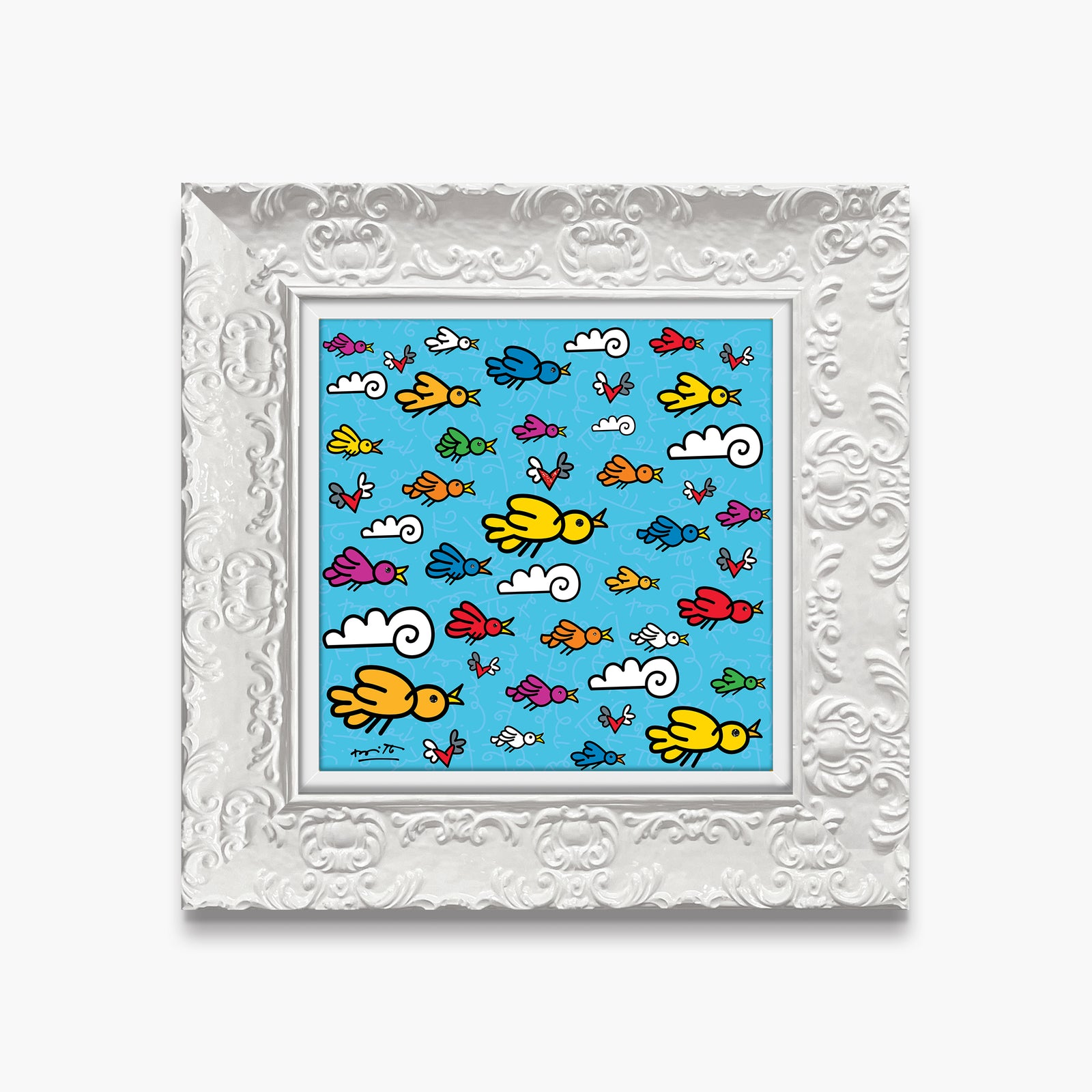 modern pop art the flock limited edition print vibrant home decor