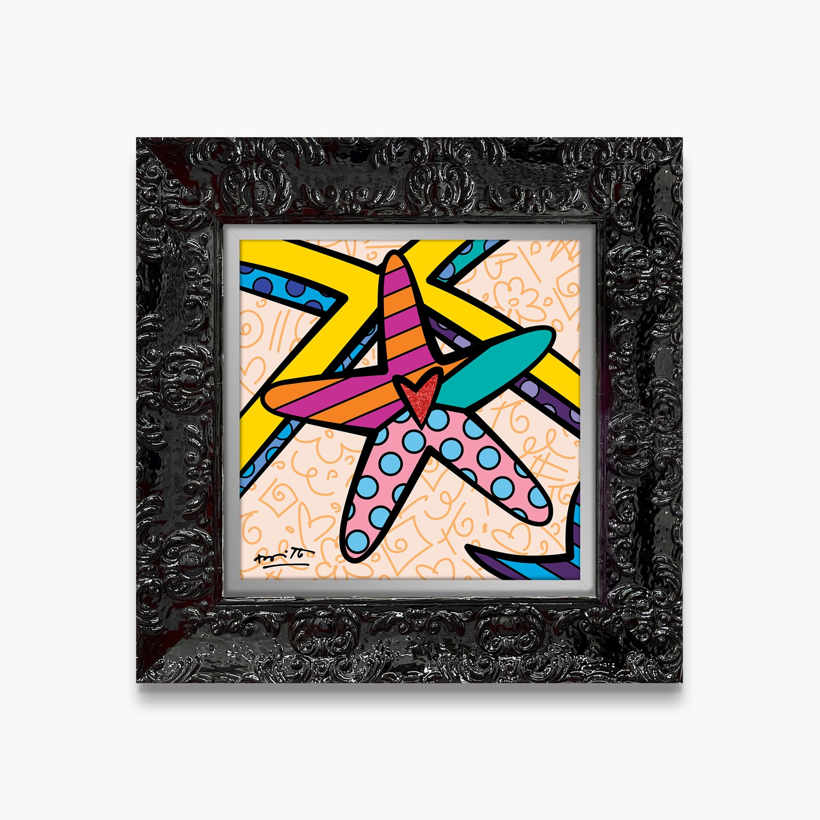 Romero Britto sunny isles starfish limited edition colorful pop art design