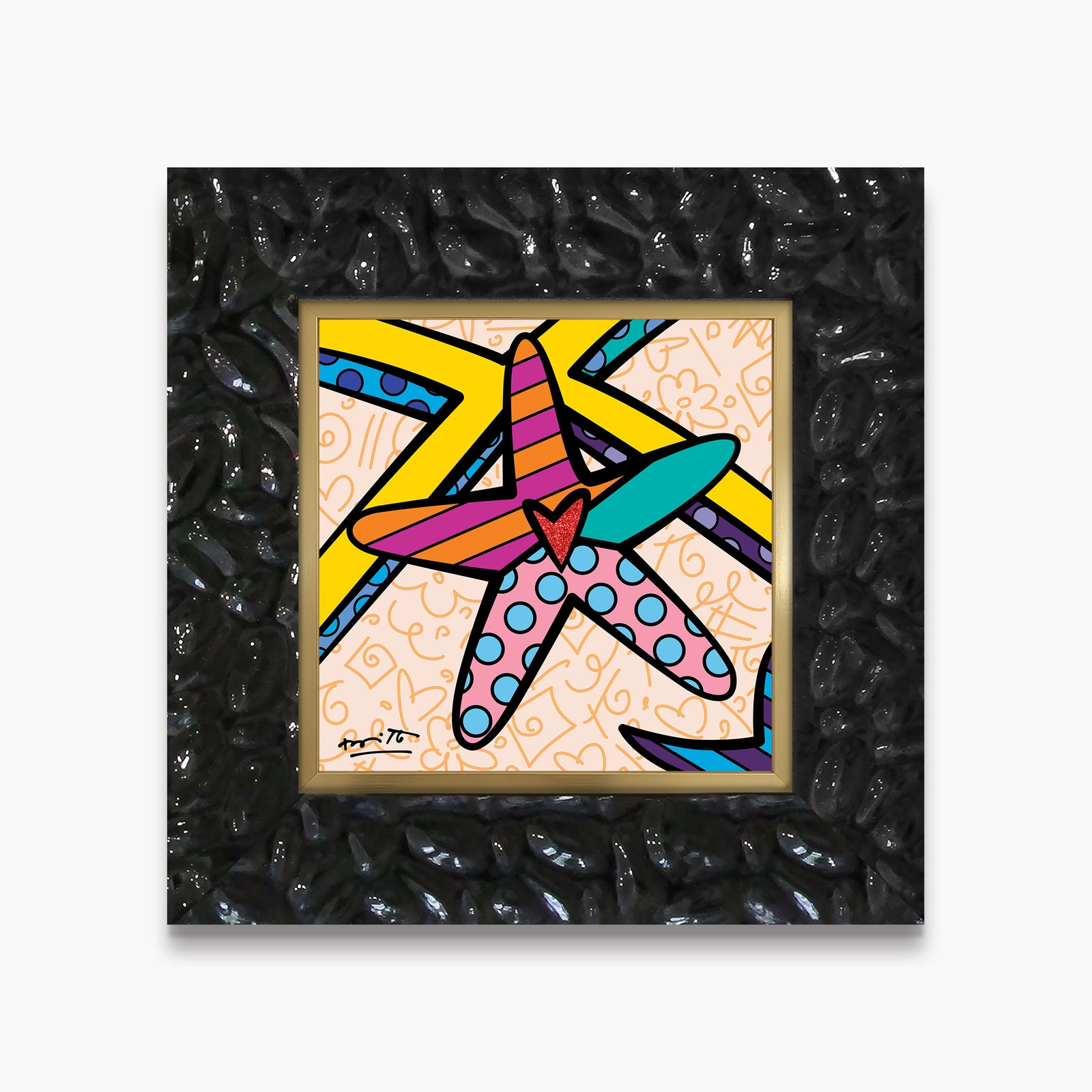 Romero Britto sunny isles starfish limited edition colorful pop art design