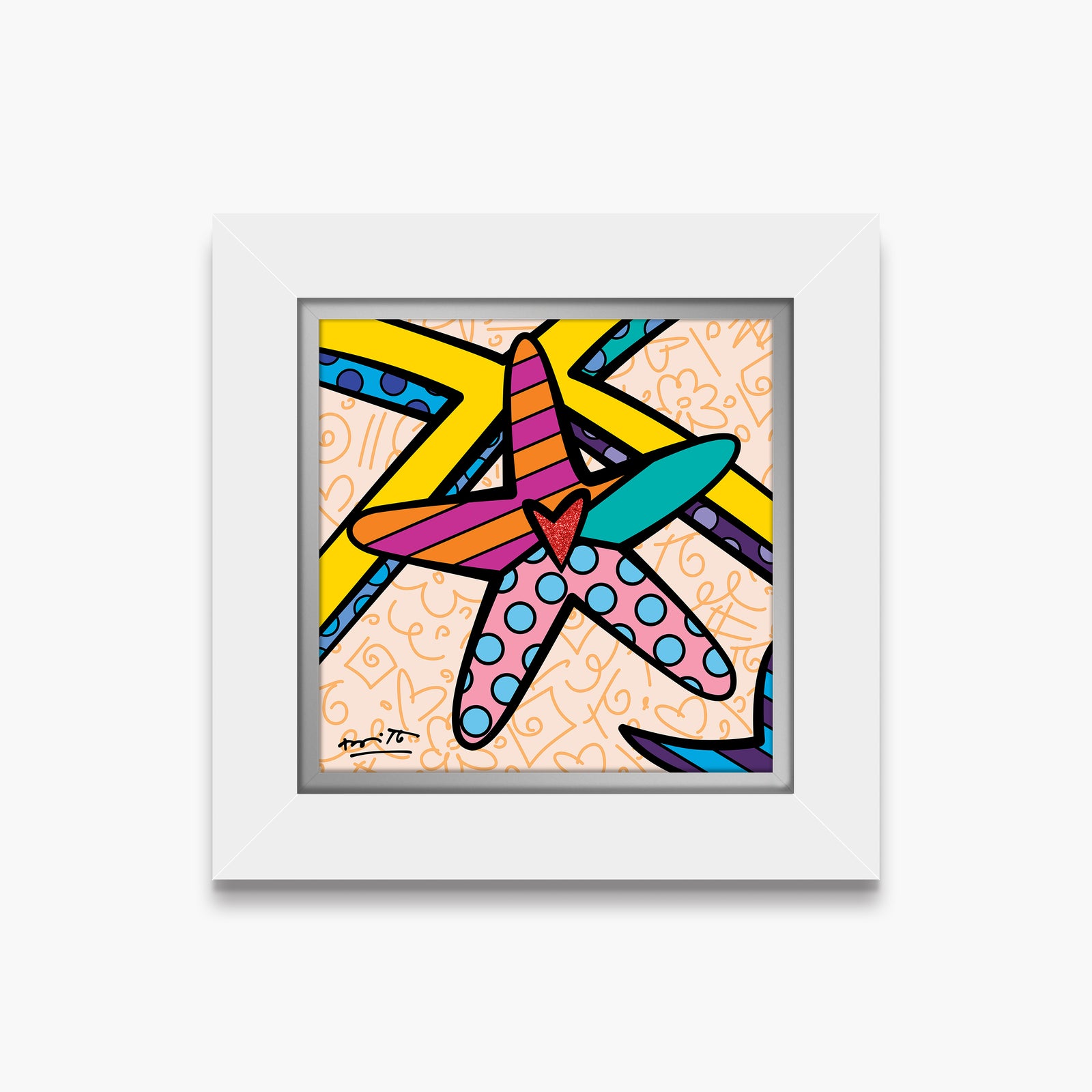 Romero Britto sunny isles starfish limited edition contemporary pop art piece