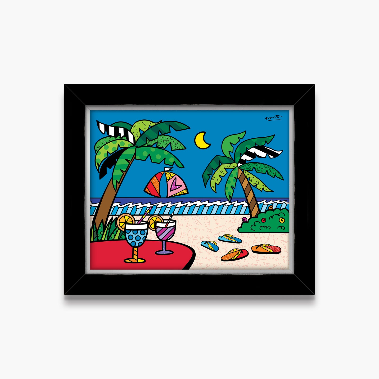 evening beach limited edition print artistic colorful design collectible