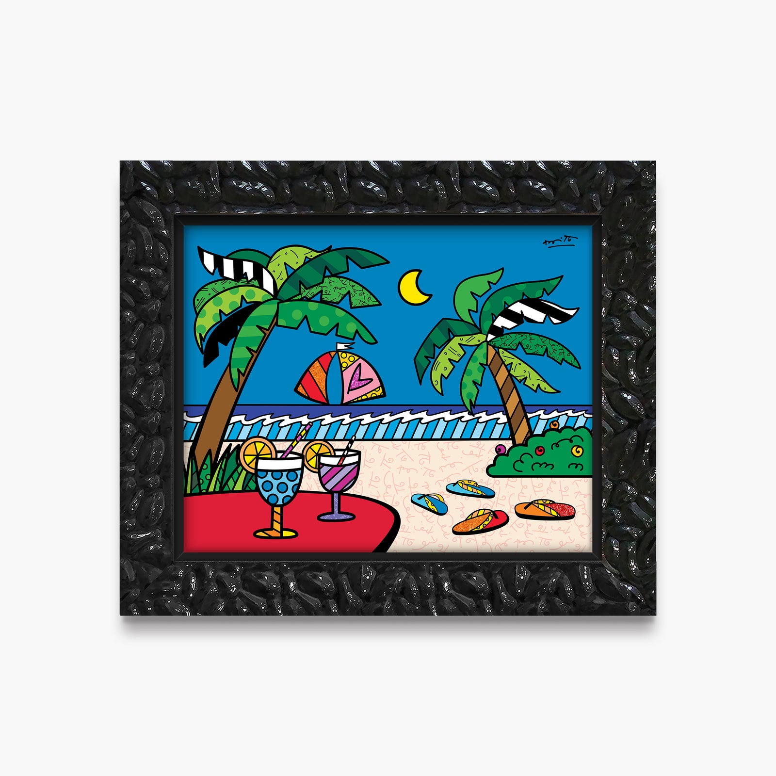 evening beach limited edition print artistic colorful design collectible
