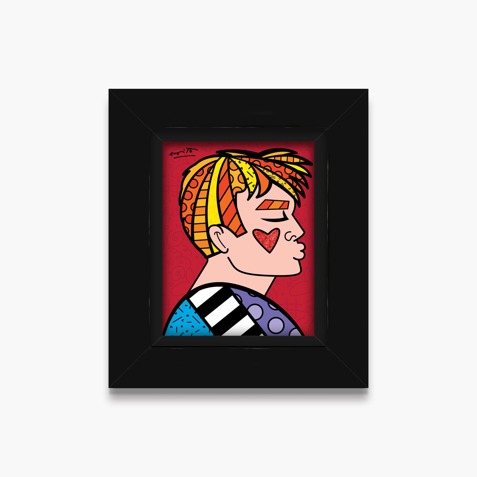 Romero Britto just love me limited edition colorful pop art design