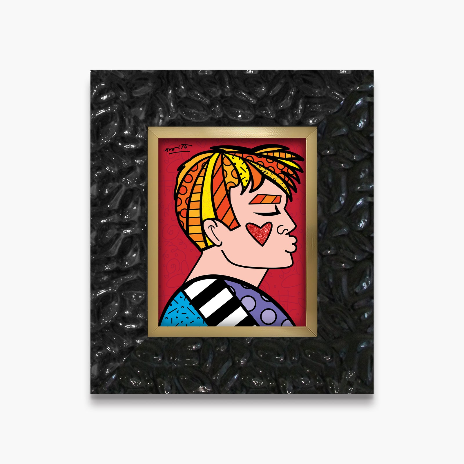 Romero Britto just love me limited edition colorful pop art design