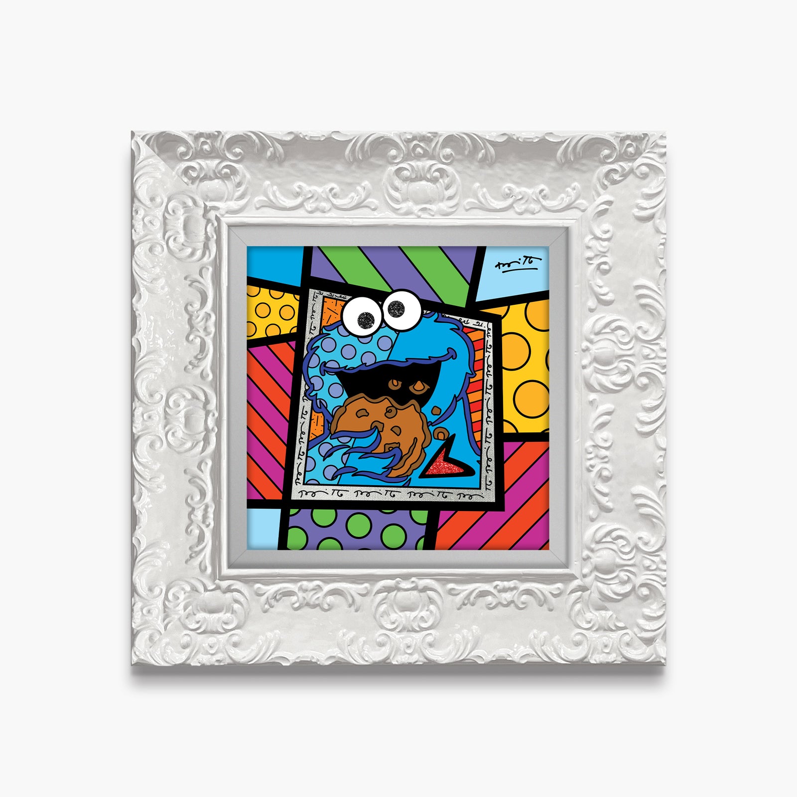 Romero Britto cookie monster sesame street limited colorful pop art design