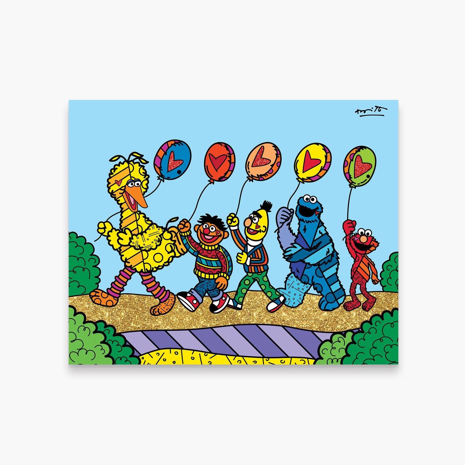 Happy Line Up! - Sesame Street - Limited Edition Print