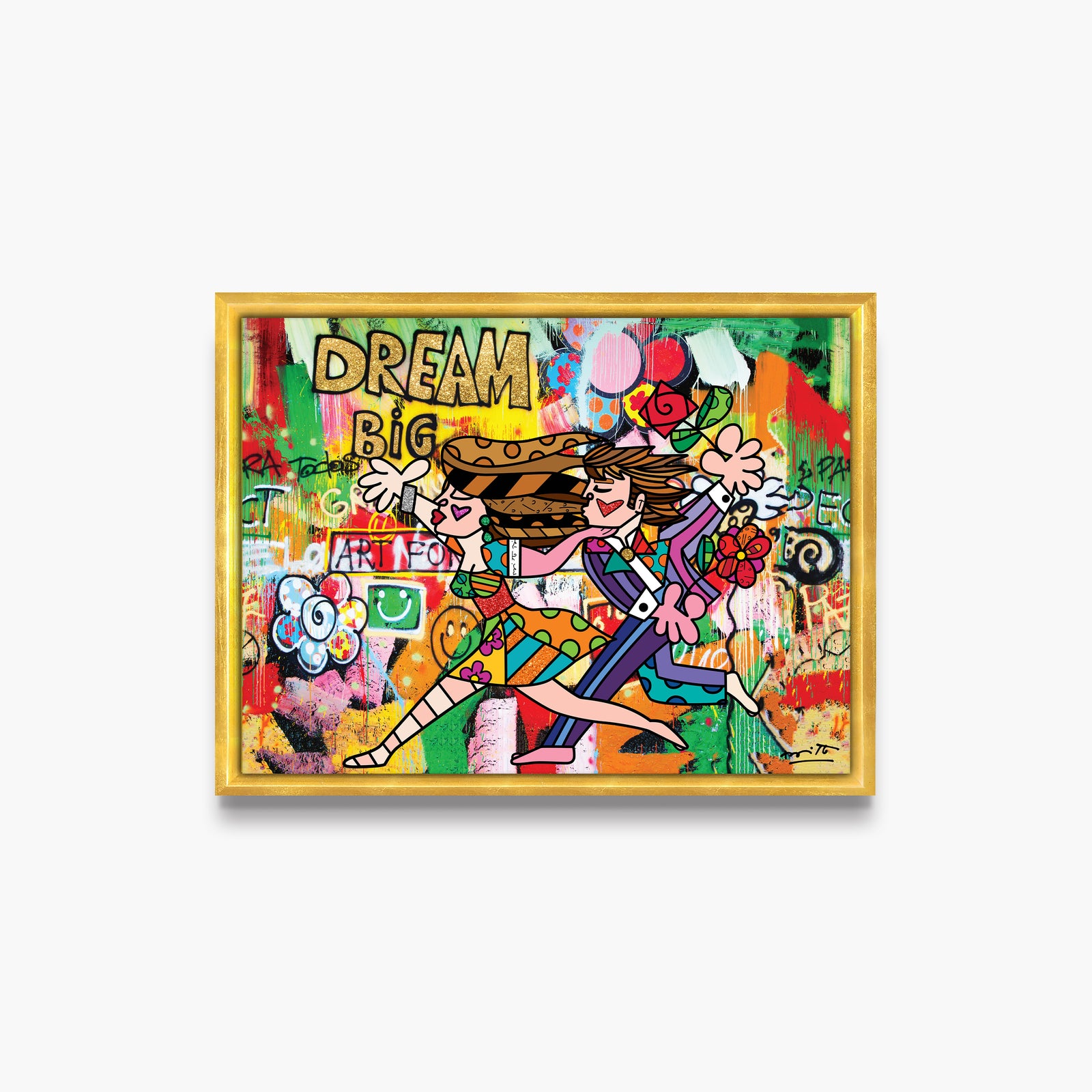 Romero Britto big dream limited edition print colorful pop art design