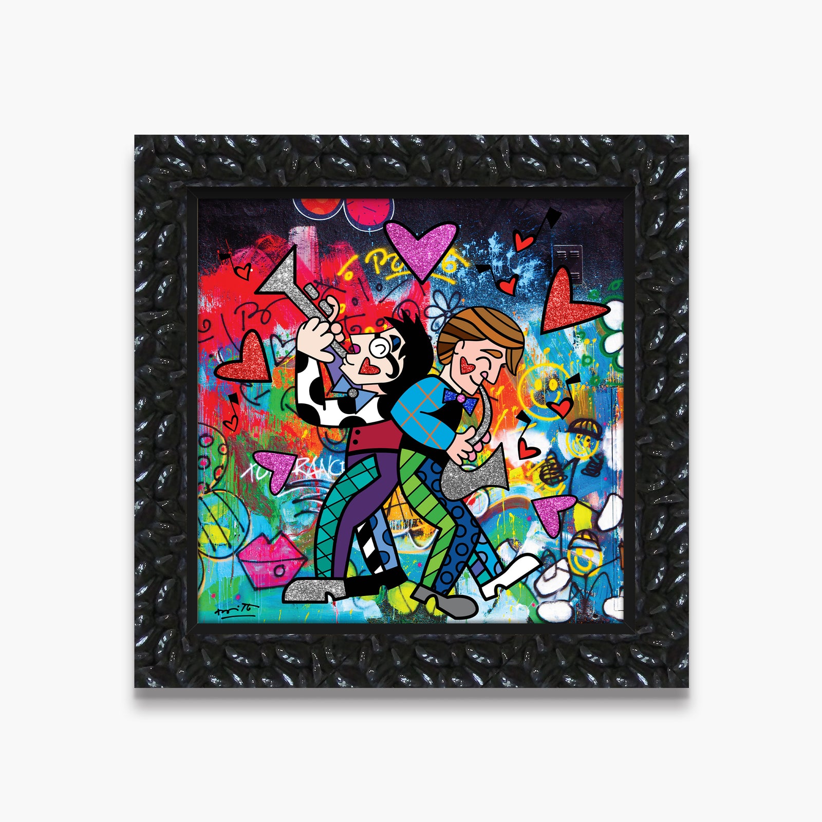 Romero Britto all that jazz limited edition contemporary pop art piece