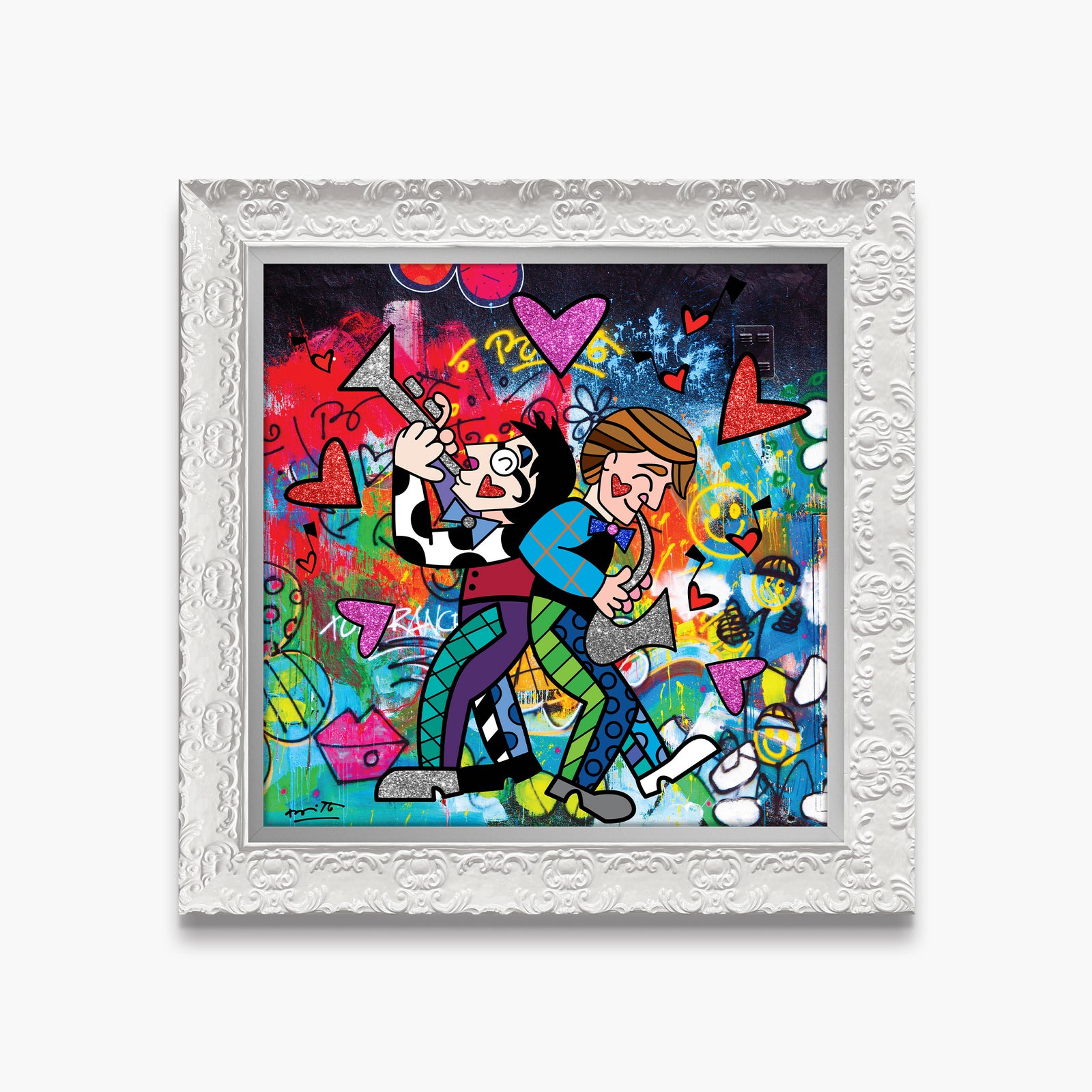 Romero Britto all that jazz limited edition contemporary pop art piece