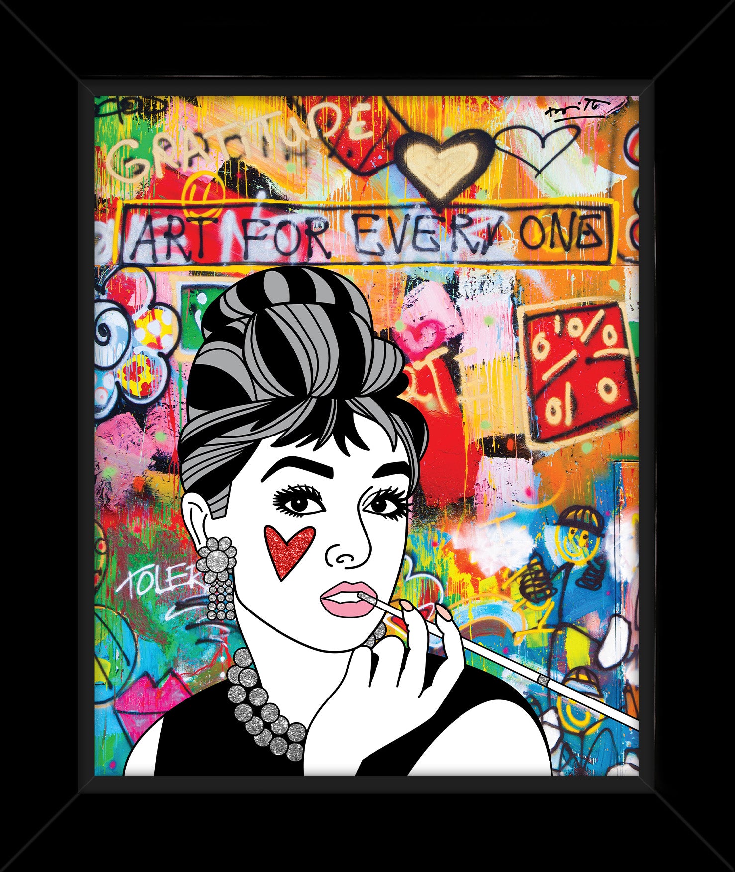 Romero Britto breakfast at tiffanys limited edition colorful pop art design