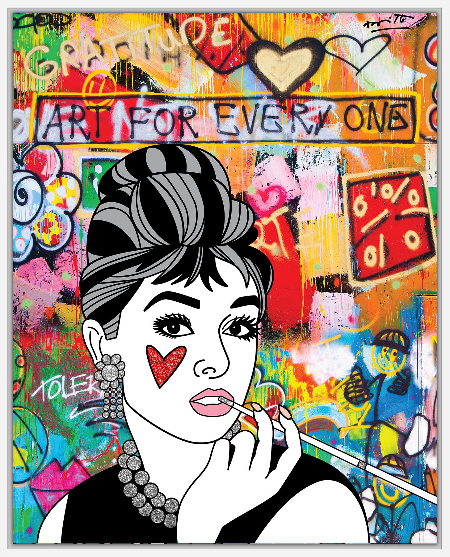 Romero Britto breakfast at tiffanys limited edition colorful pop art design