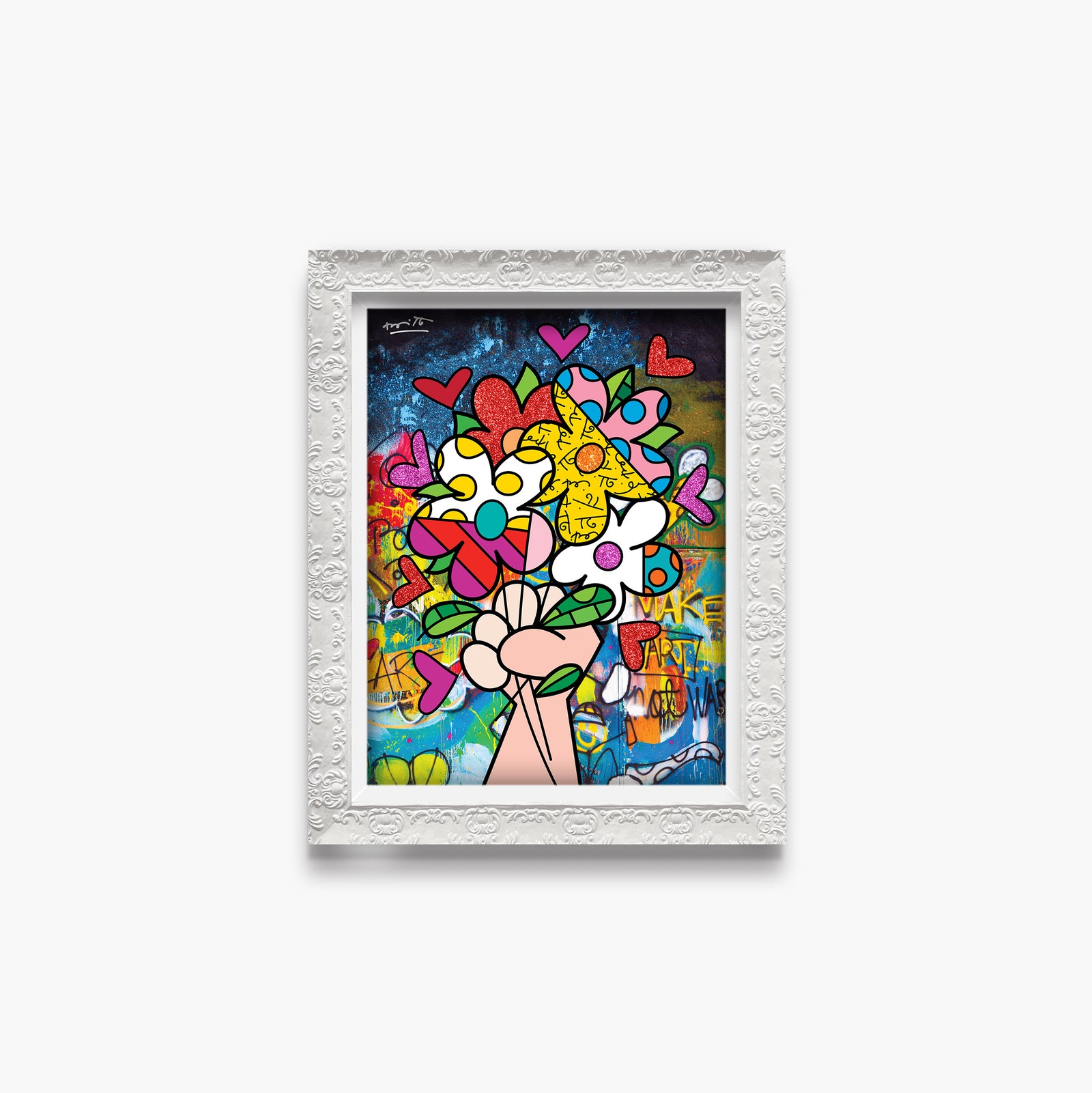 modern pop art make art not war limited vibrant home decor