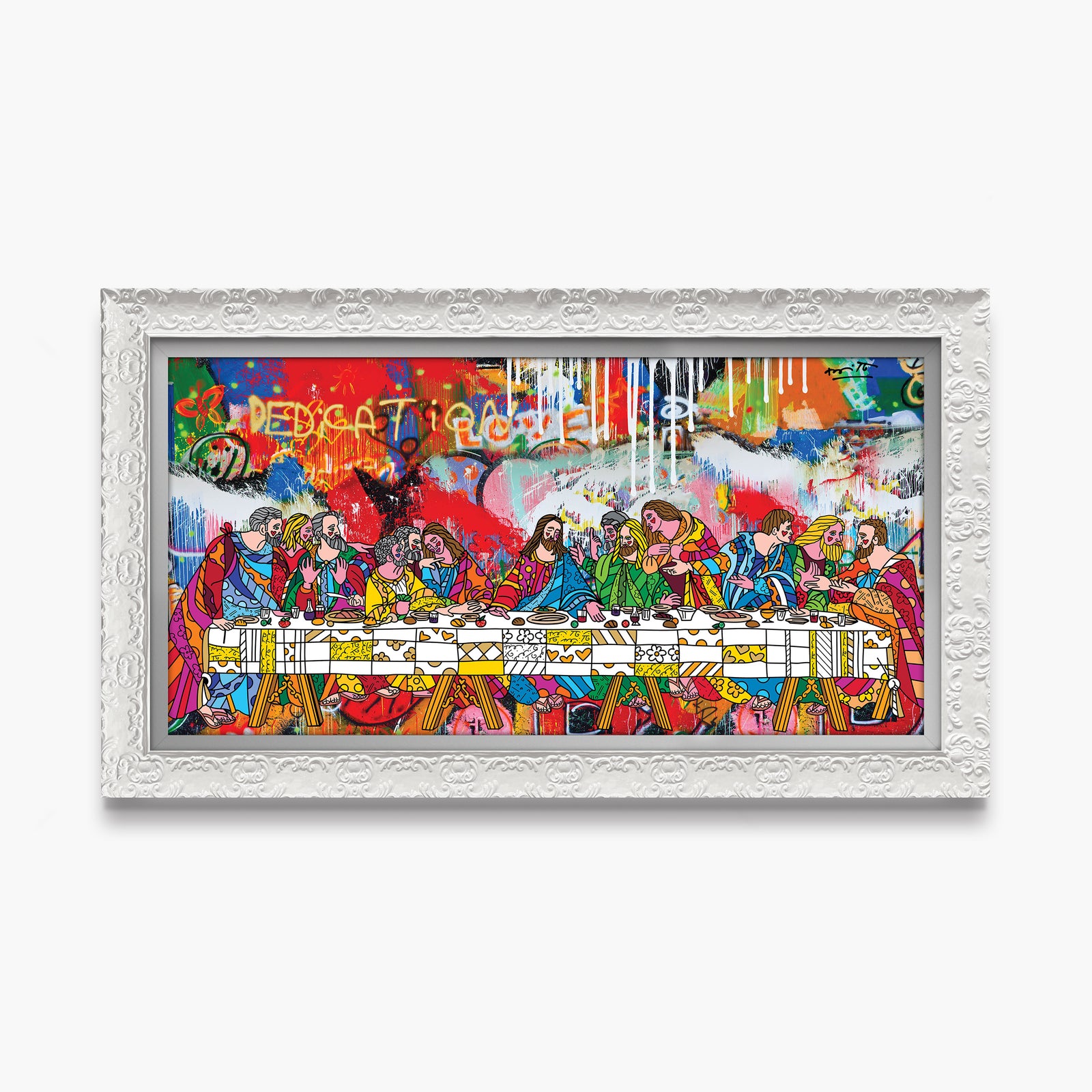 Romero Britto holy feast limited edition print colorful pop art design