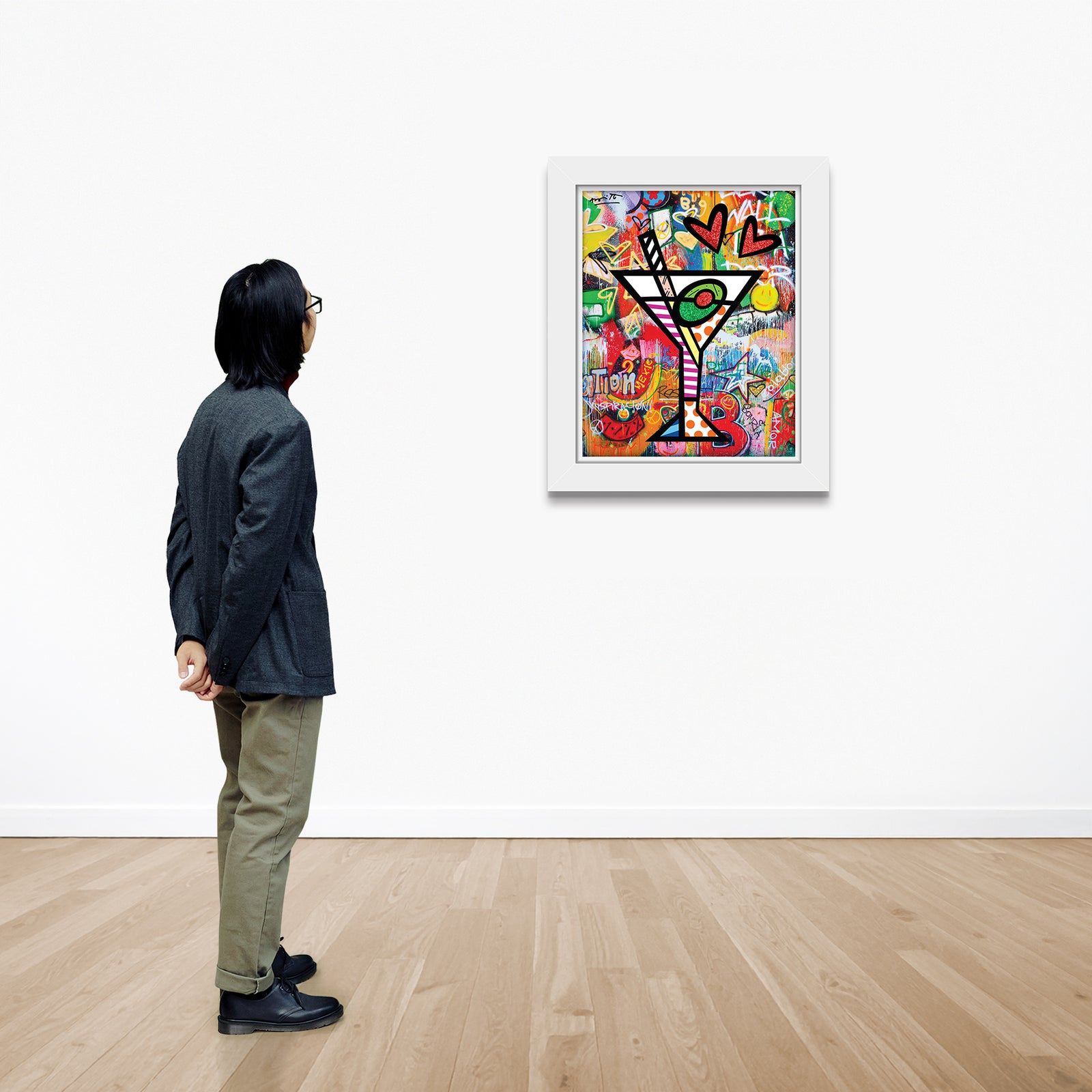 modern pop art happy hour limited edition print vibrant home decor