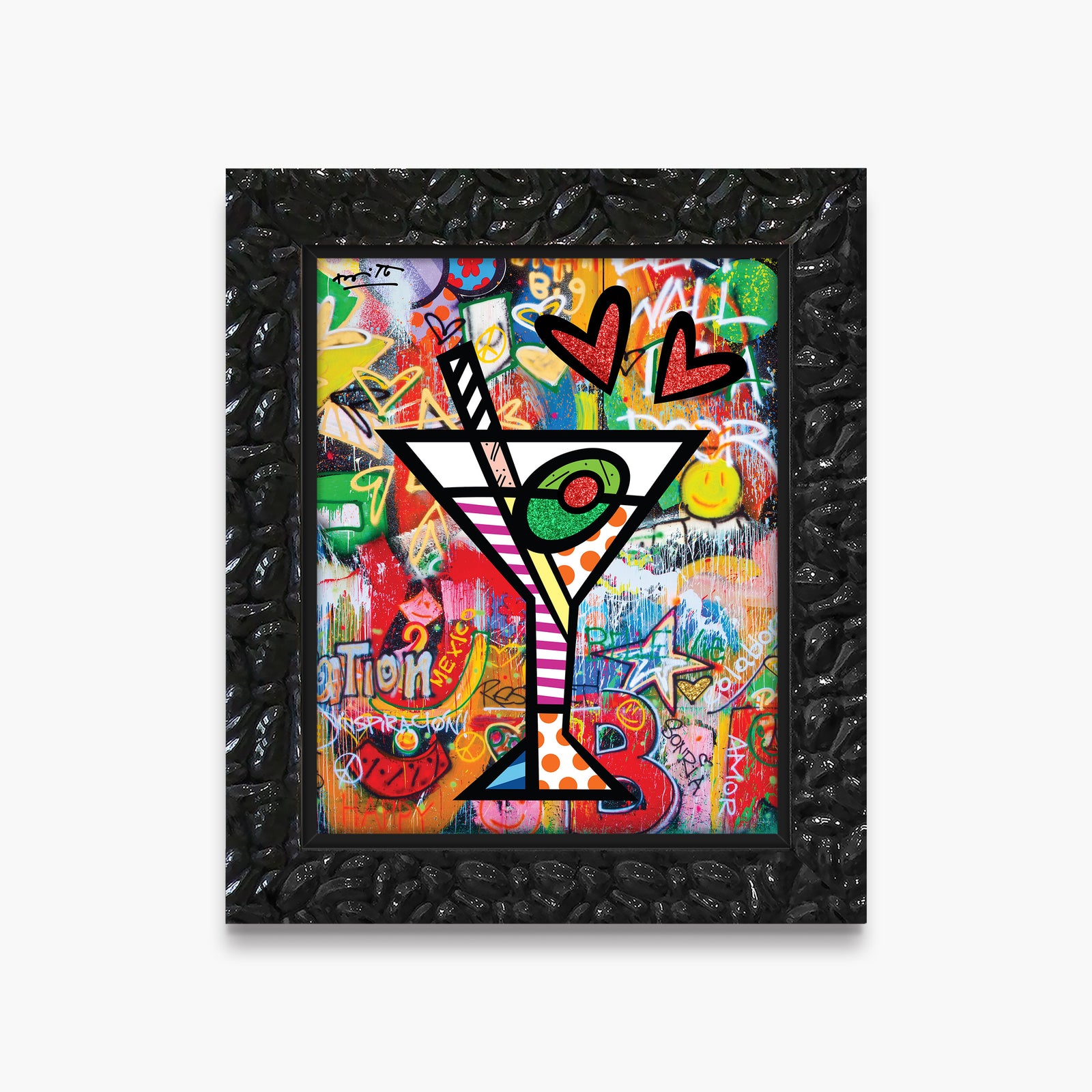 modern pop art happy hour limited edition print vibrant home decor