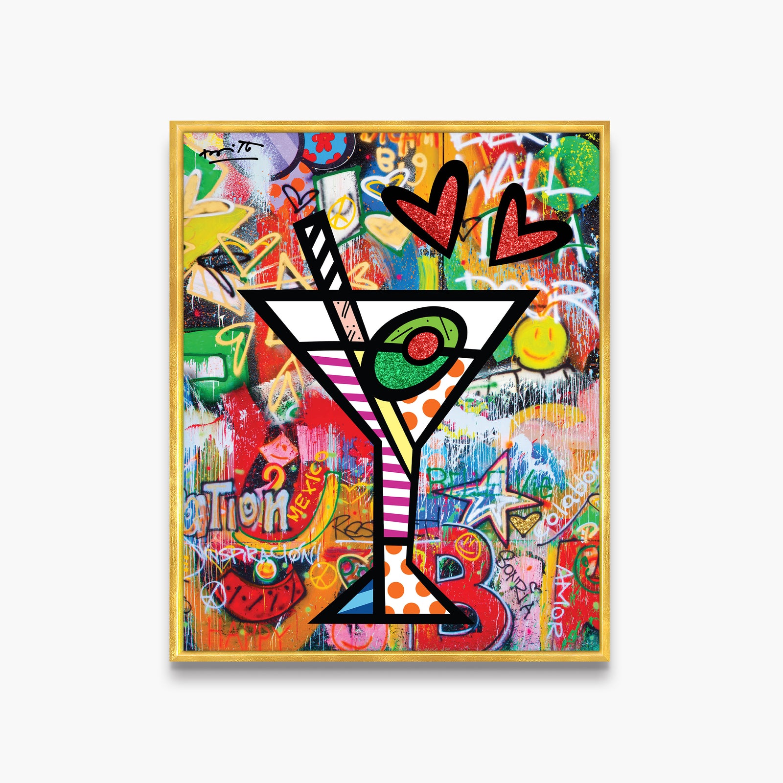 modern pop art happy hour limited edition print vibrant home decor