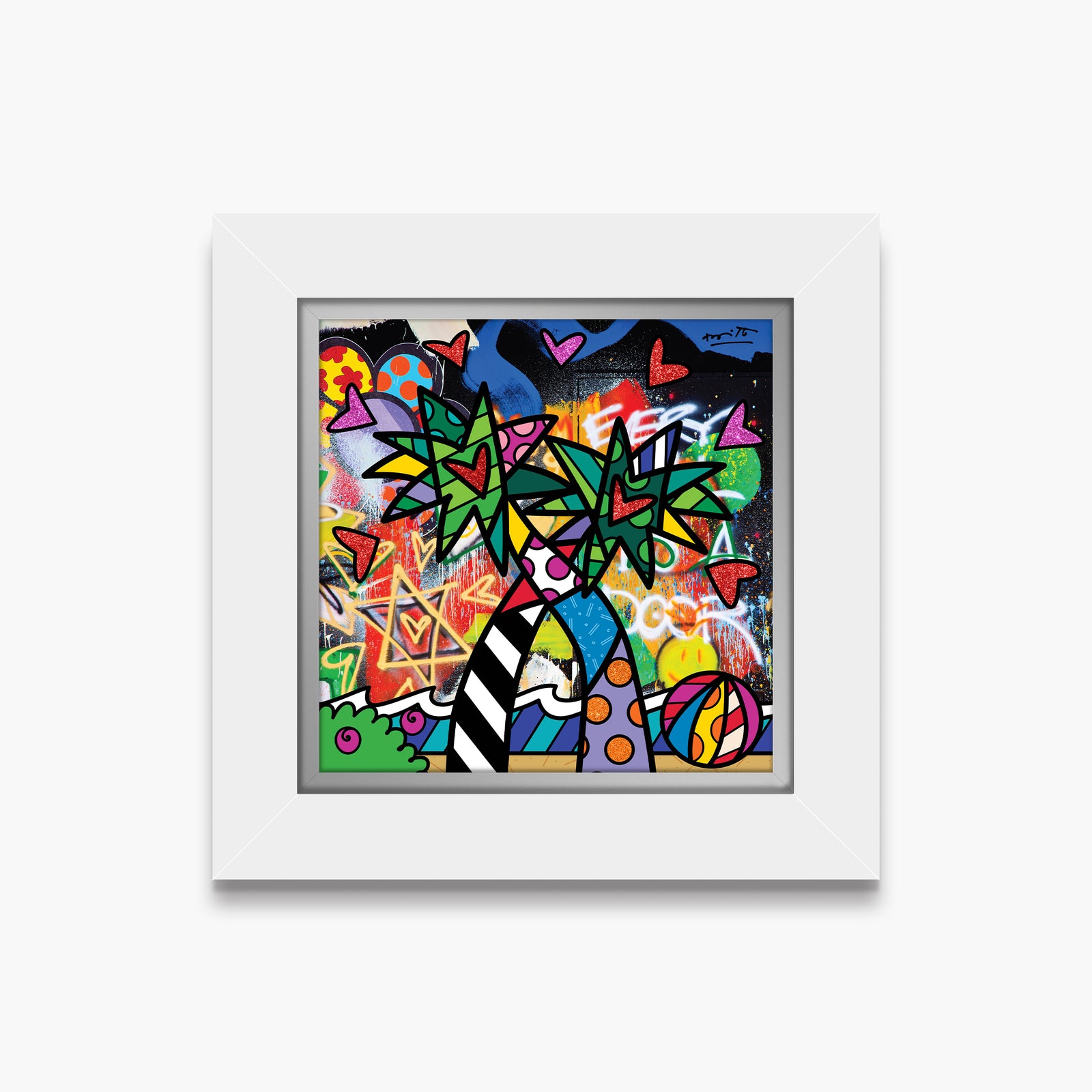 Romero Britto miami vibes limited edition print contemporary pop art piece