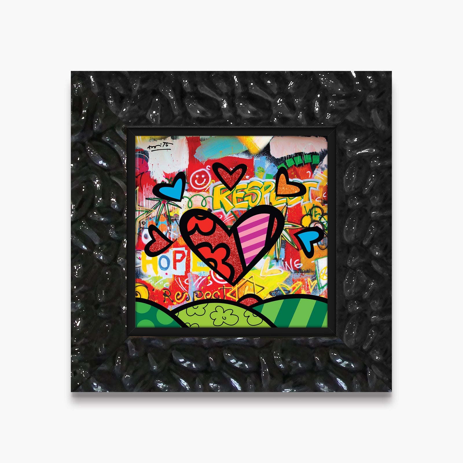 Romero Britto love for life limited edition colorful pop art design