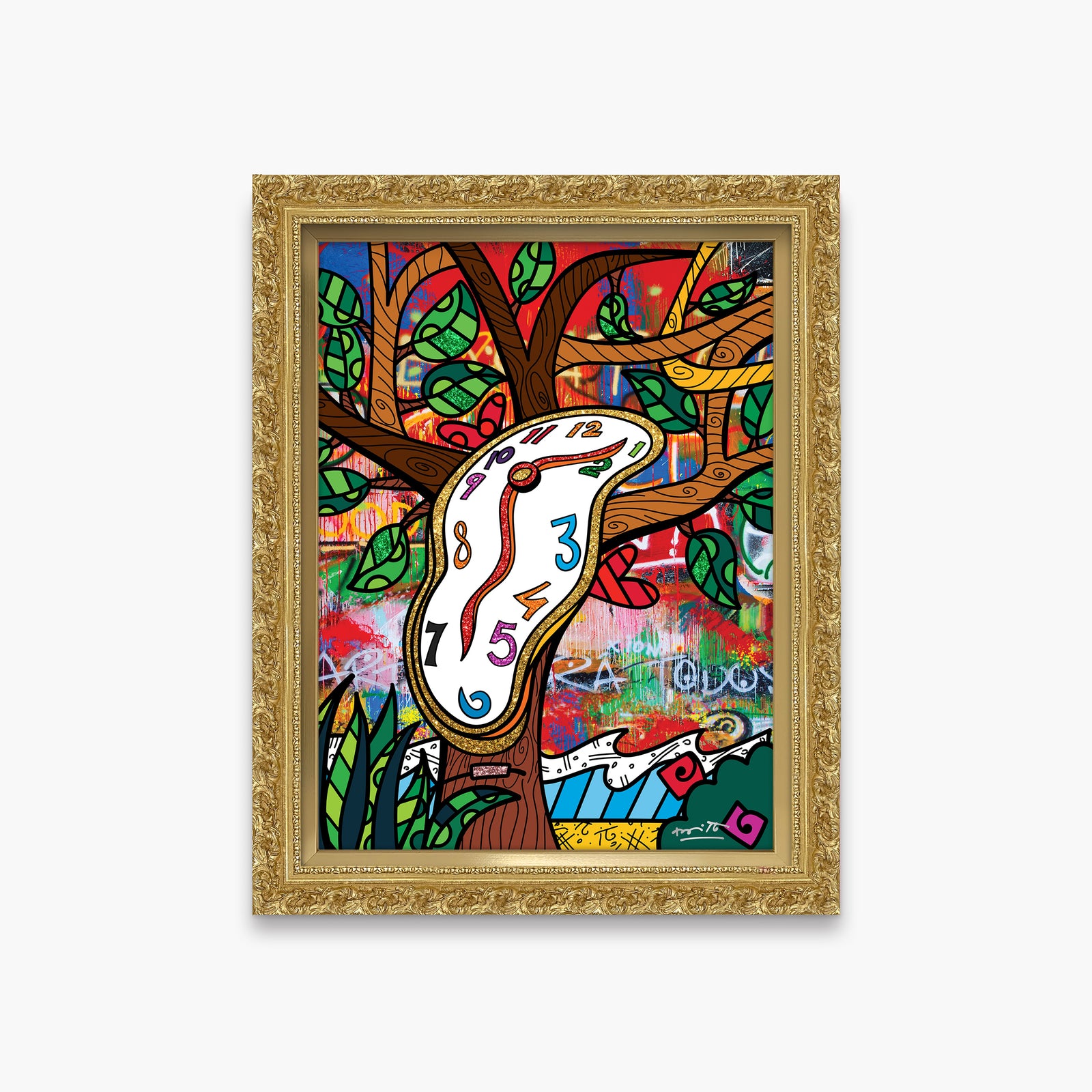 Romero Britto time is relative limited edition contemporary pop art piece