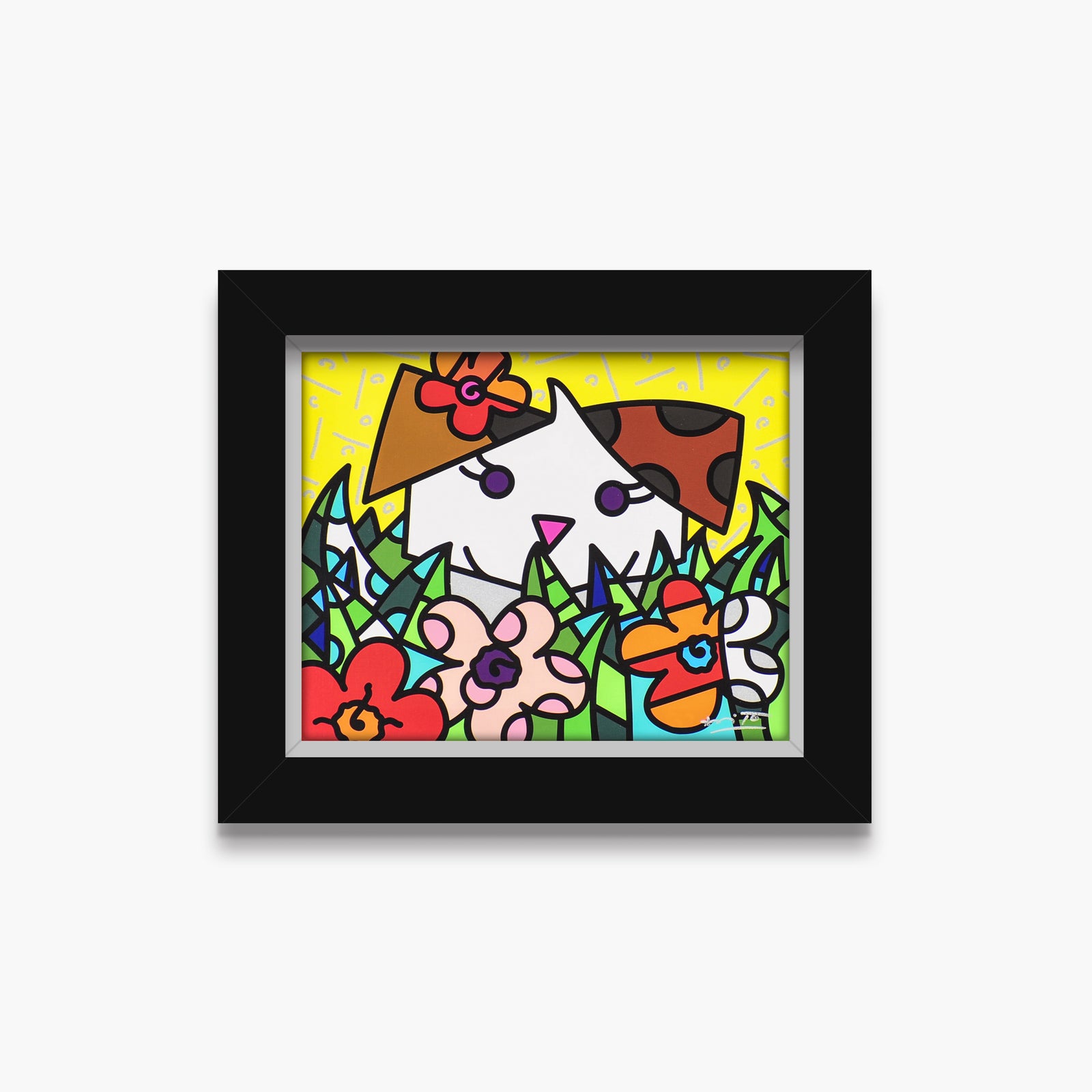 spring puppy limited edition print artistic colorful design collectible