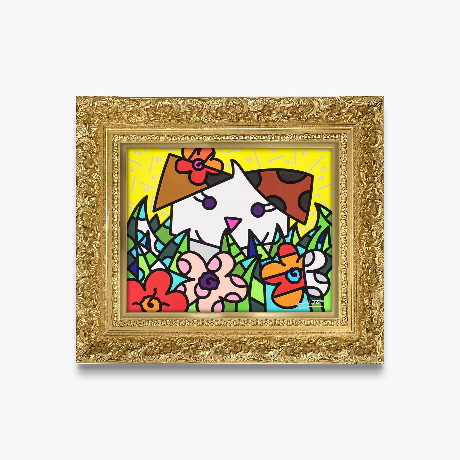 spring puppy limited edition print artistic colorful design collectible