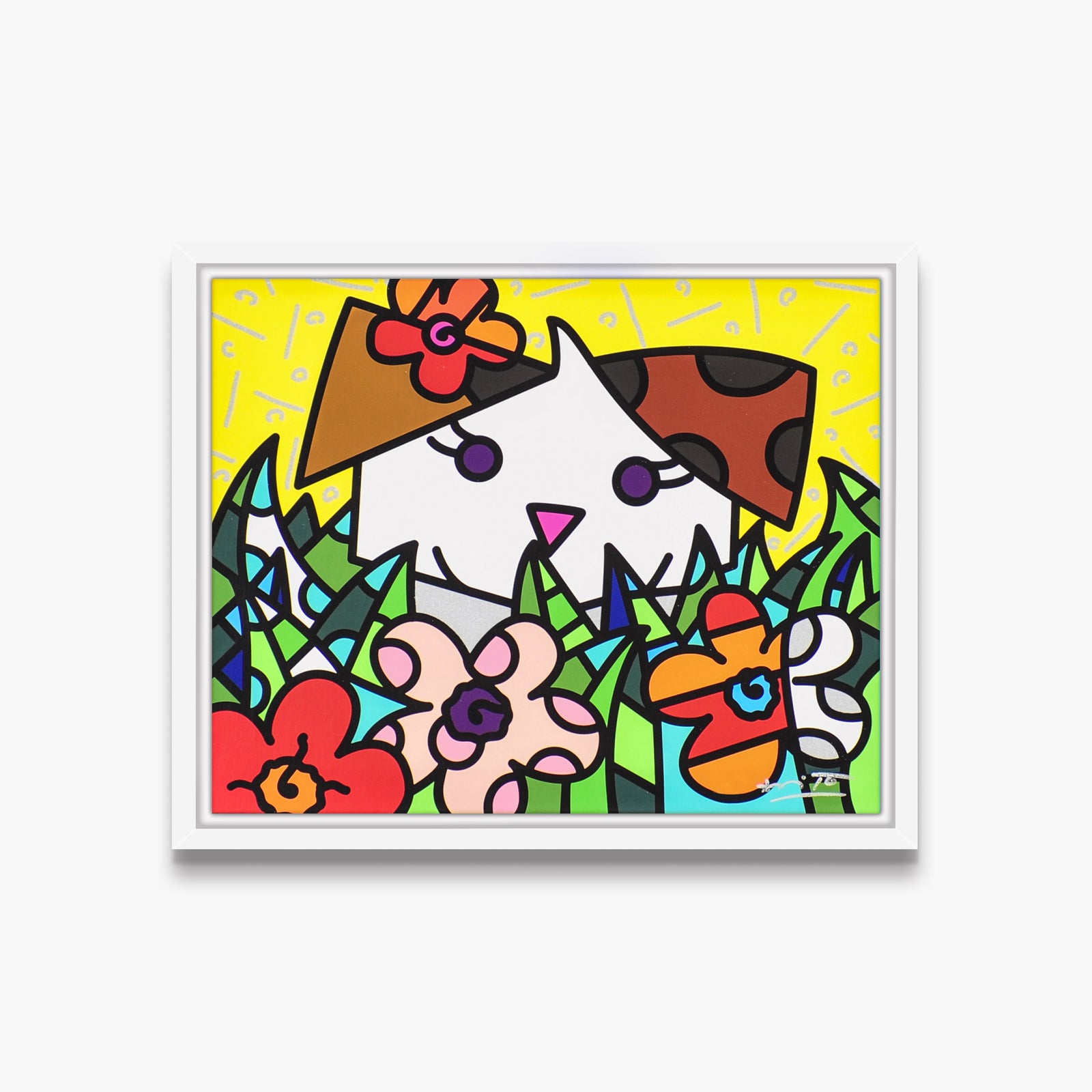 spring puppy limited edition print artistic colorful design collectible
