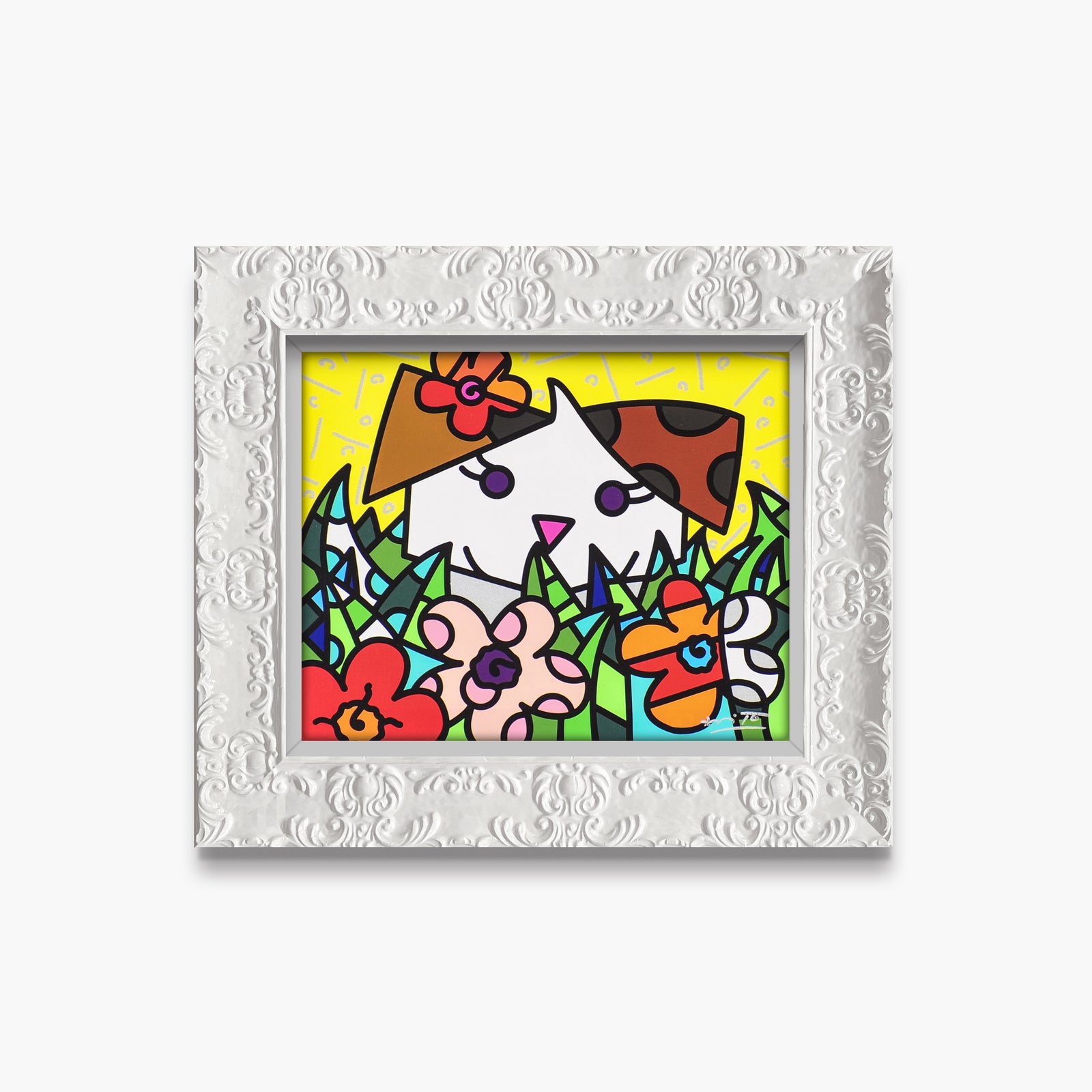 spring puppy limited edition print artistic colorful design collectible