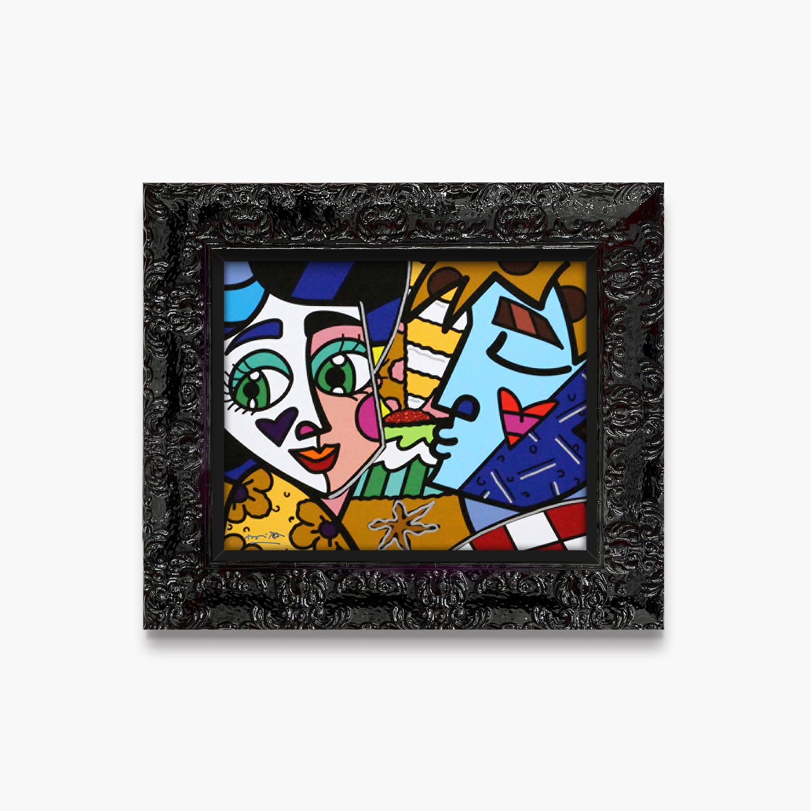 Romero Britto please sweetheart limited edition print contemporary pop art piece