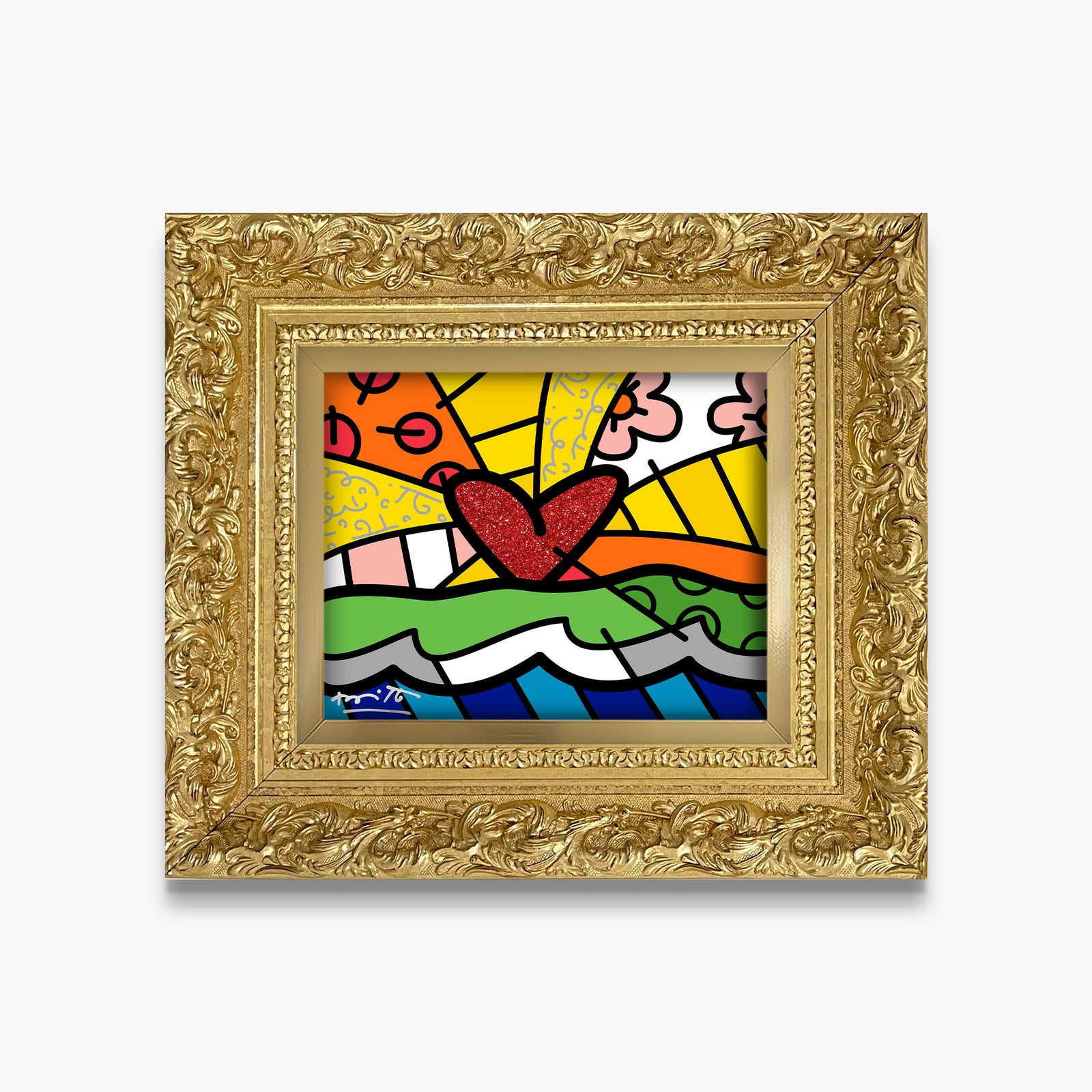 Romero Britto forever limited edition print contemporary pop art piece
