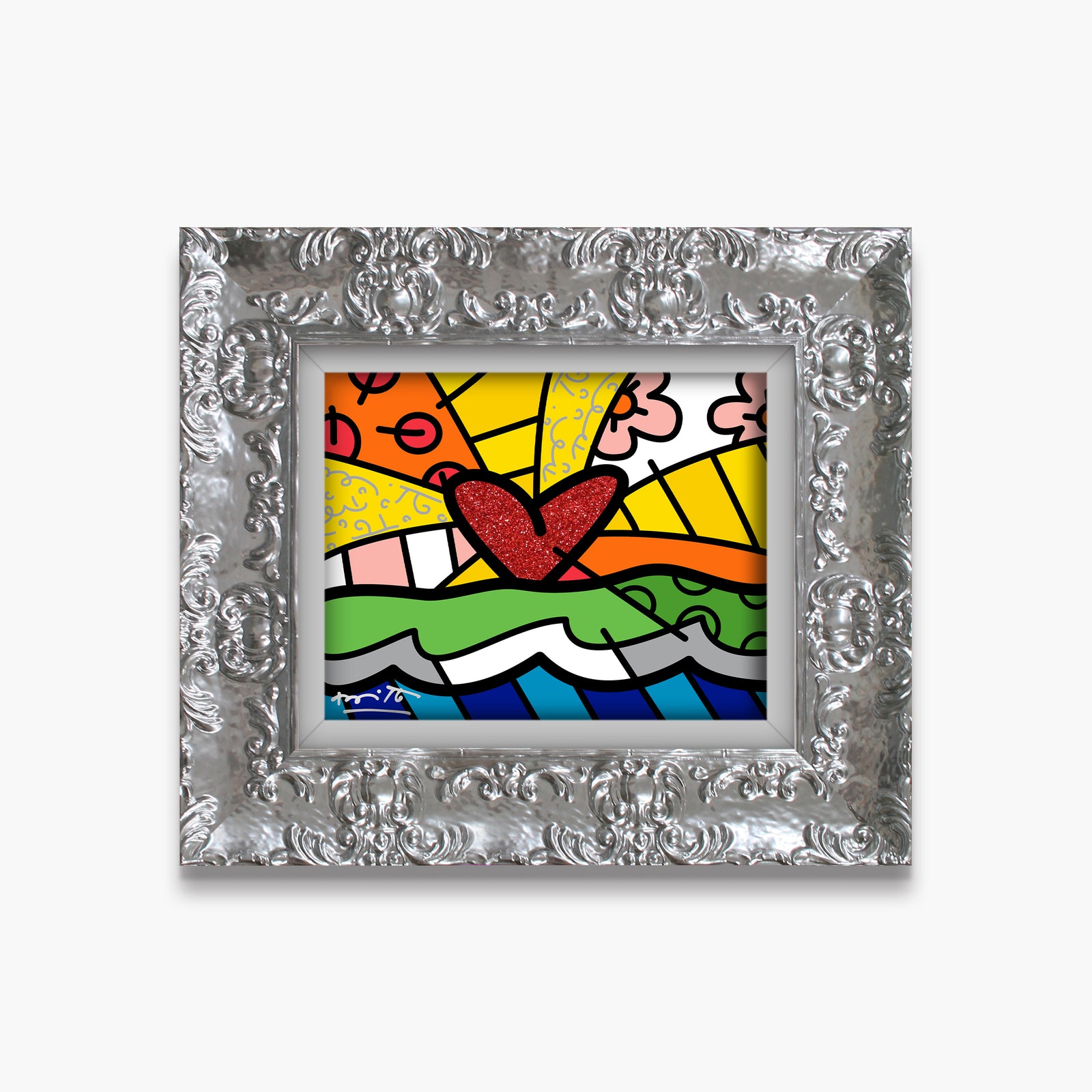 Romero Britto forever limited edition print colorful pop art design