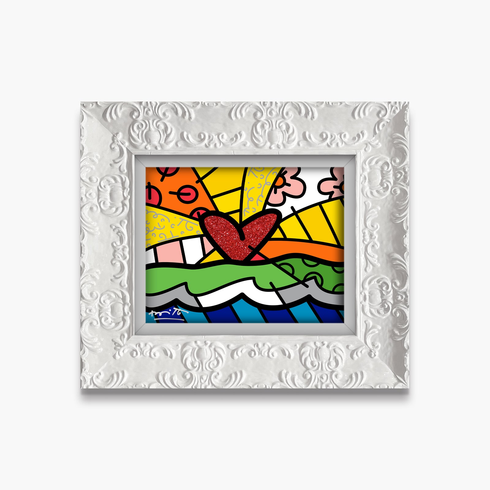 Romero Britto forever limited edition print colorful pop art design