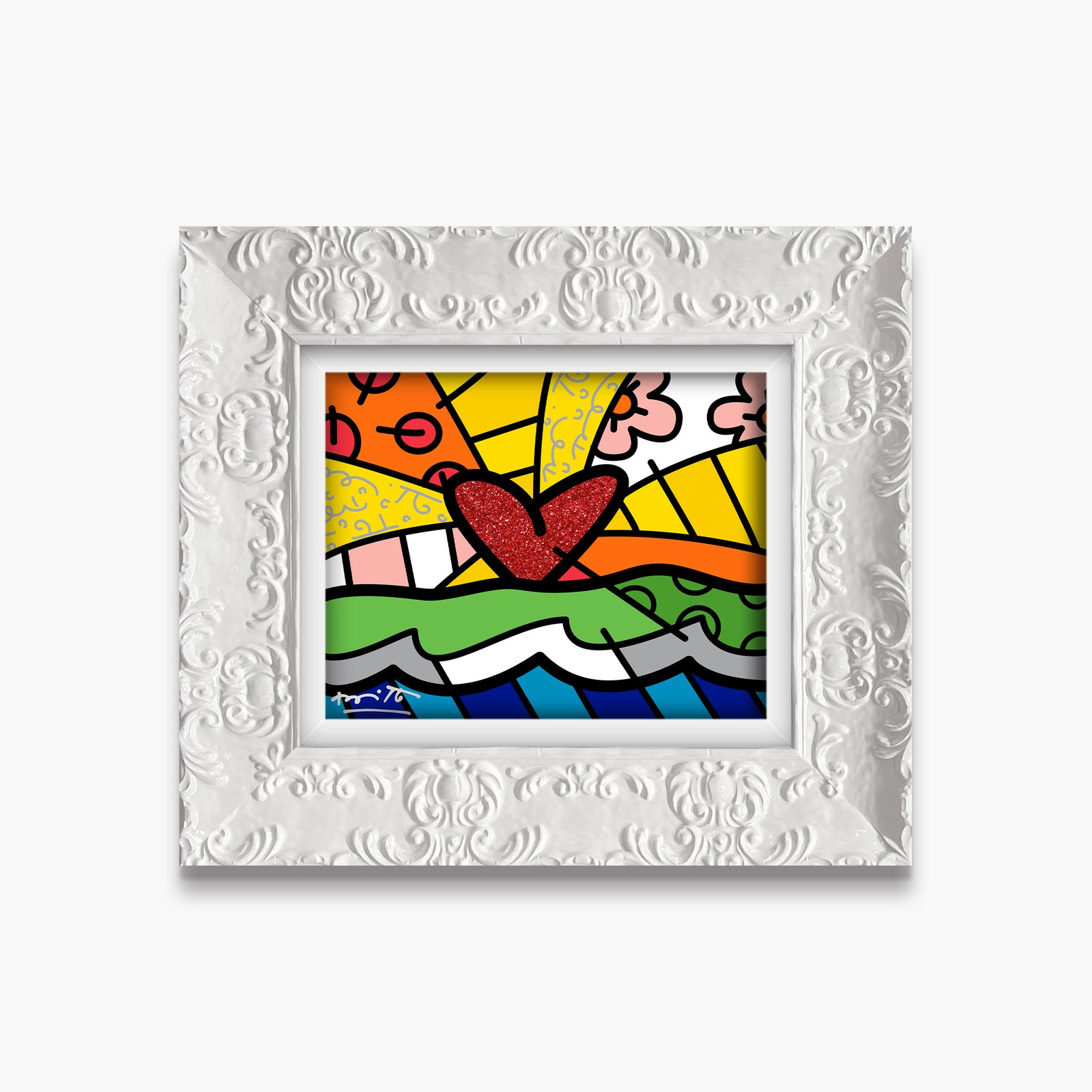 Romero Britto forever limited edition print contemporary pop art piece