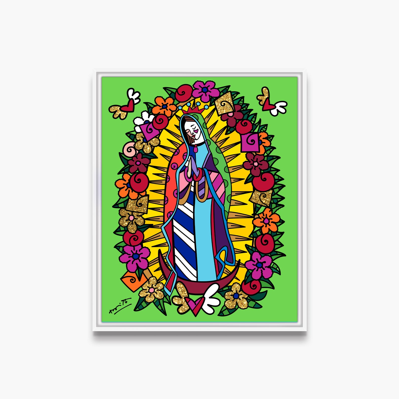 virgen de guadalupe limited edition artistic colorful design collectible
