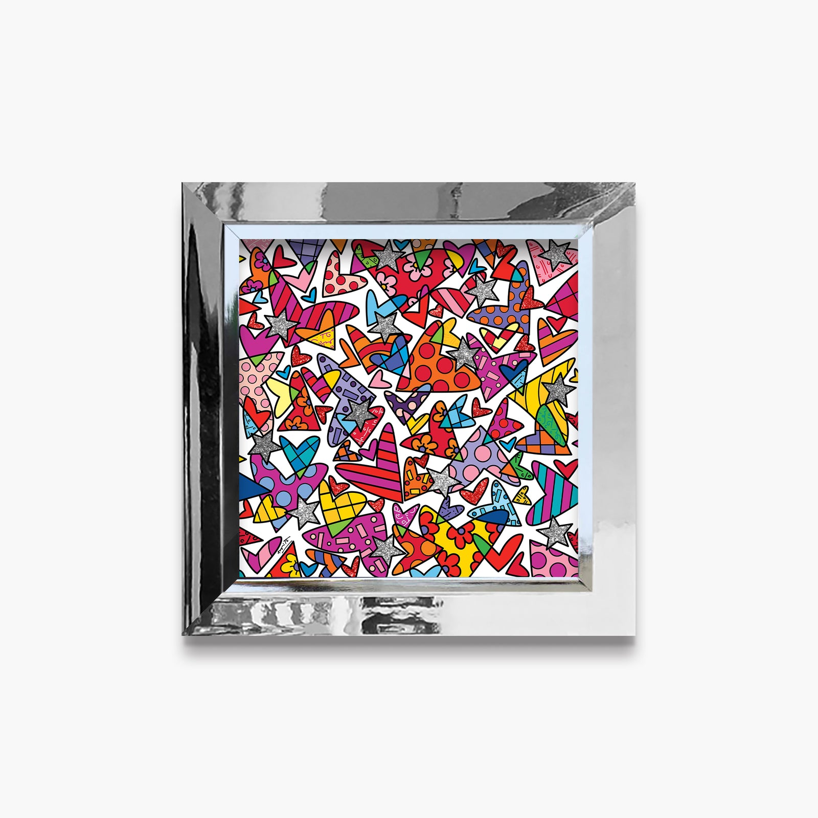 Romero Britto blast of love limited edition contemporary pop art piece